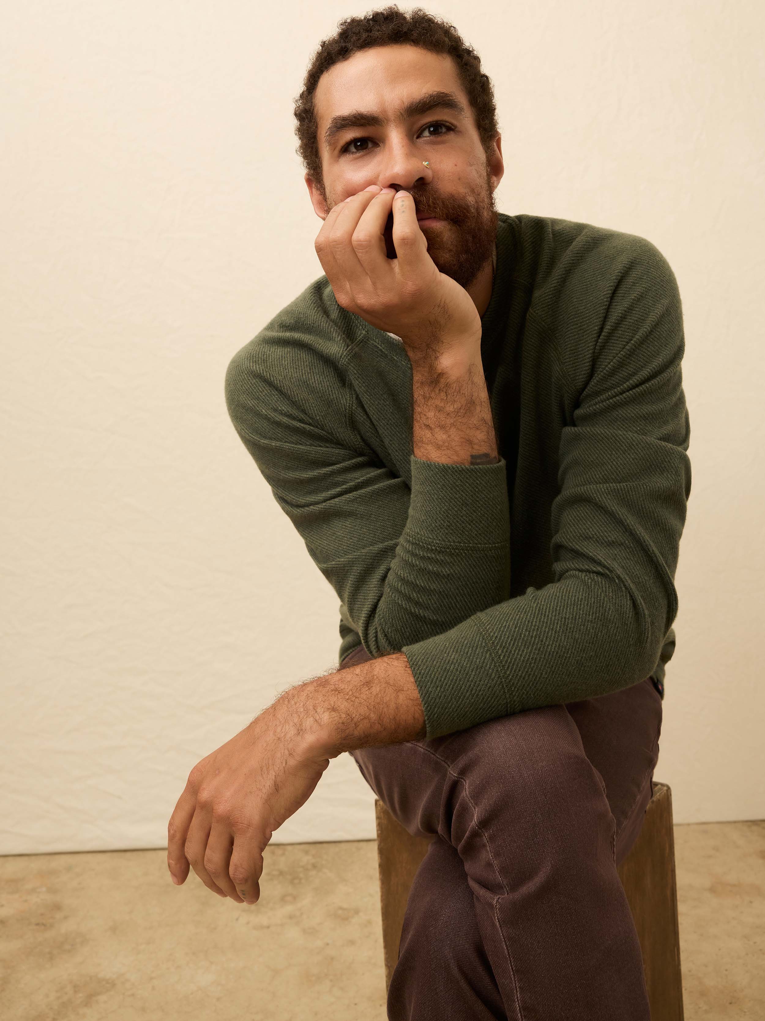 Legend Sweater Crew II Evergreen Twill