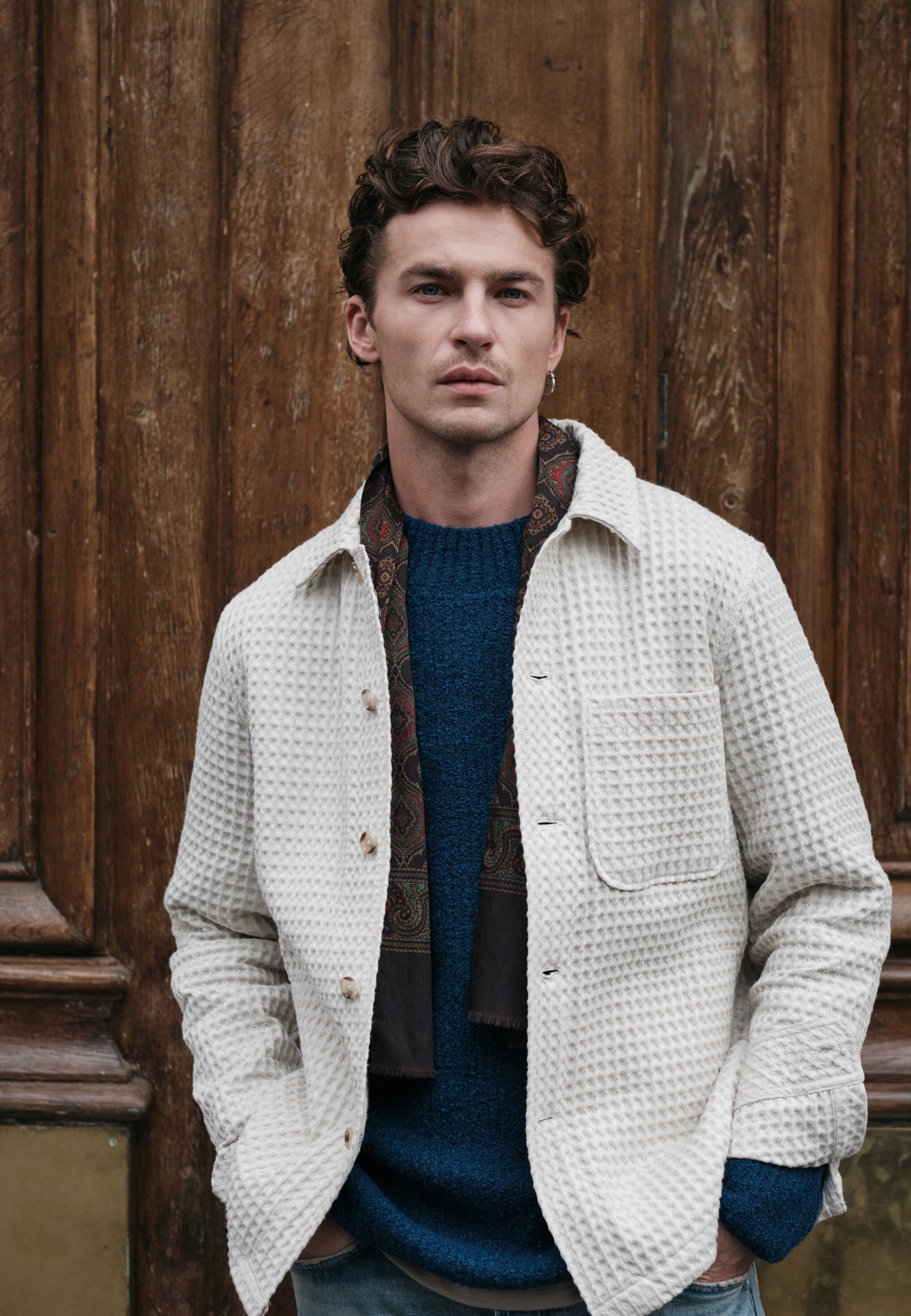 Lino FW Overshirt Silver Birch