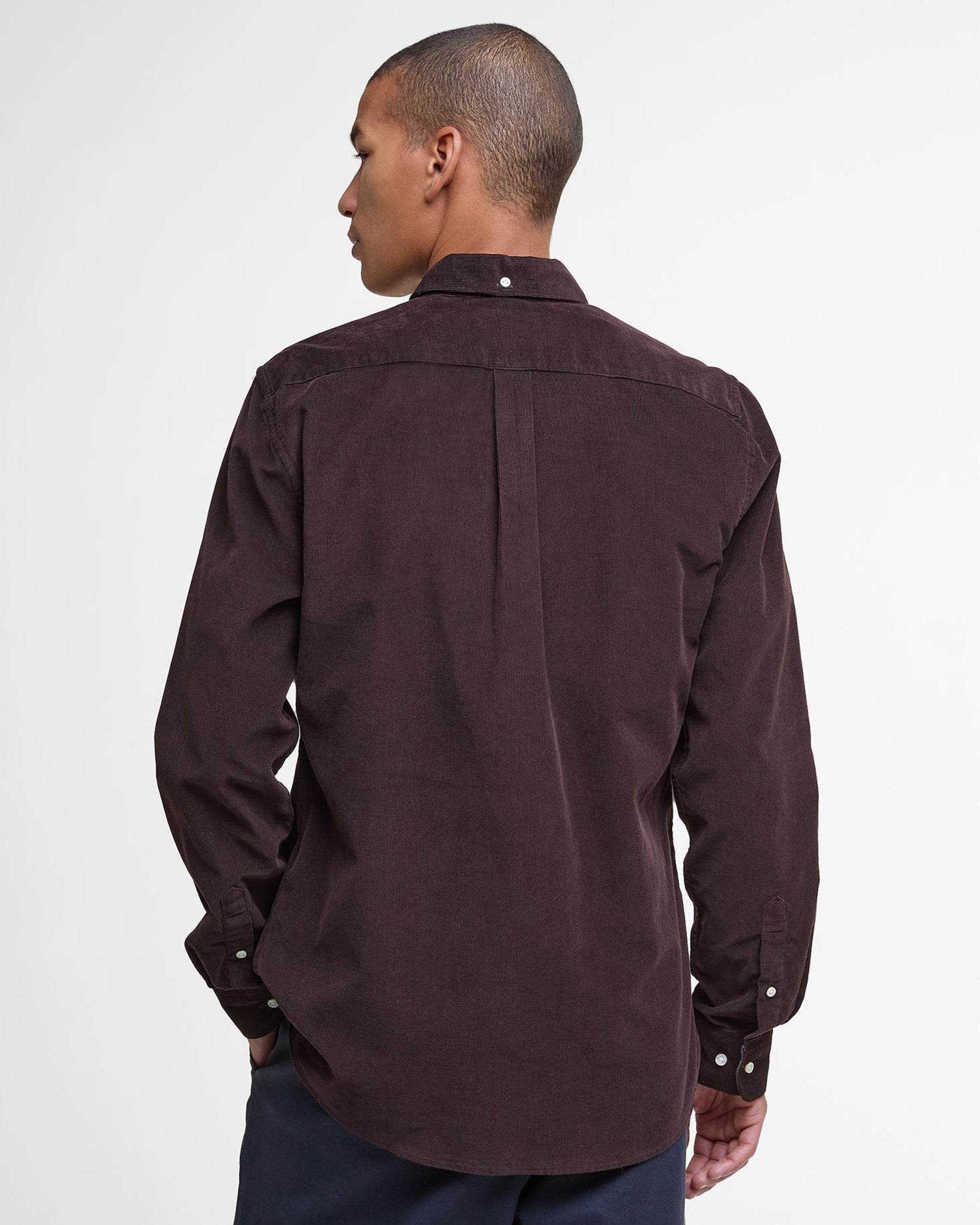 Ramsey Tailored Cord Shirt Dark Oak