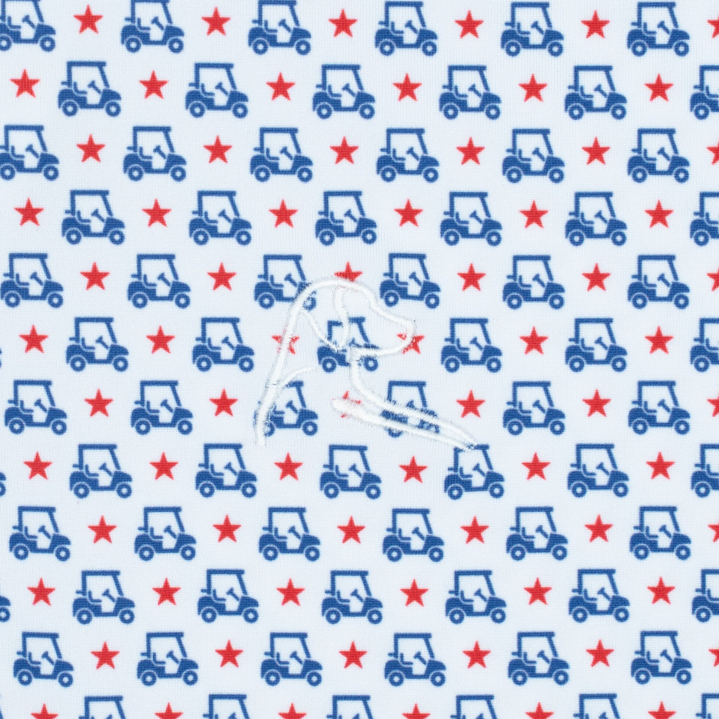 The Stars & Carts Polo White/Short Stop Blue