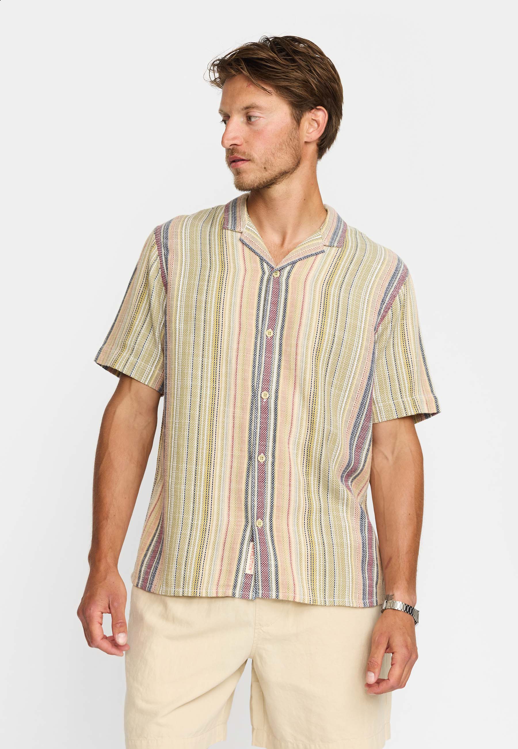 Short-Sleeved Cuban Shirt Army