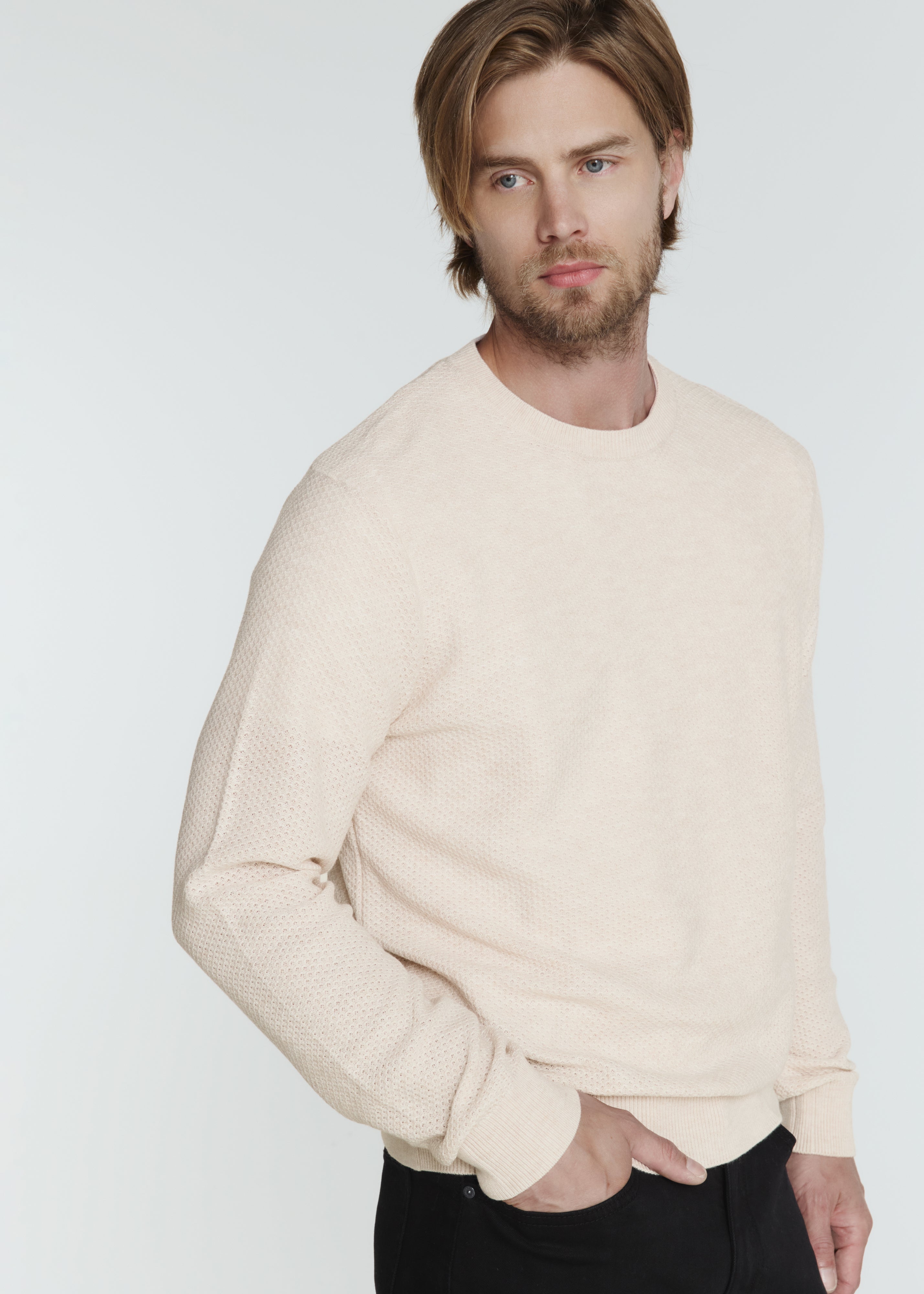 Brentwood Knit Crewneck Sweater Barley