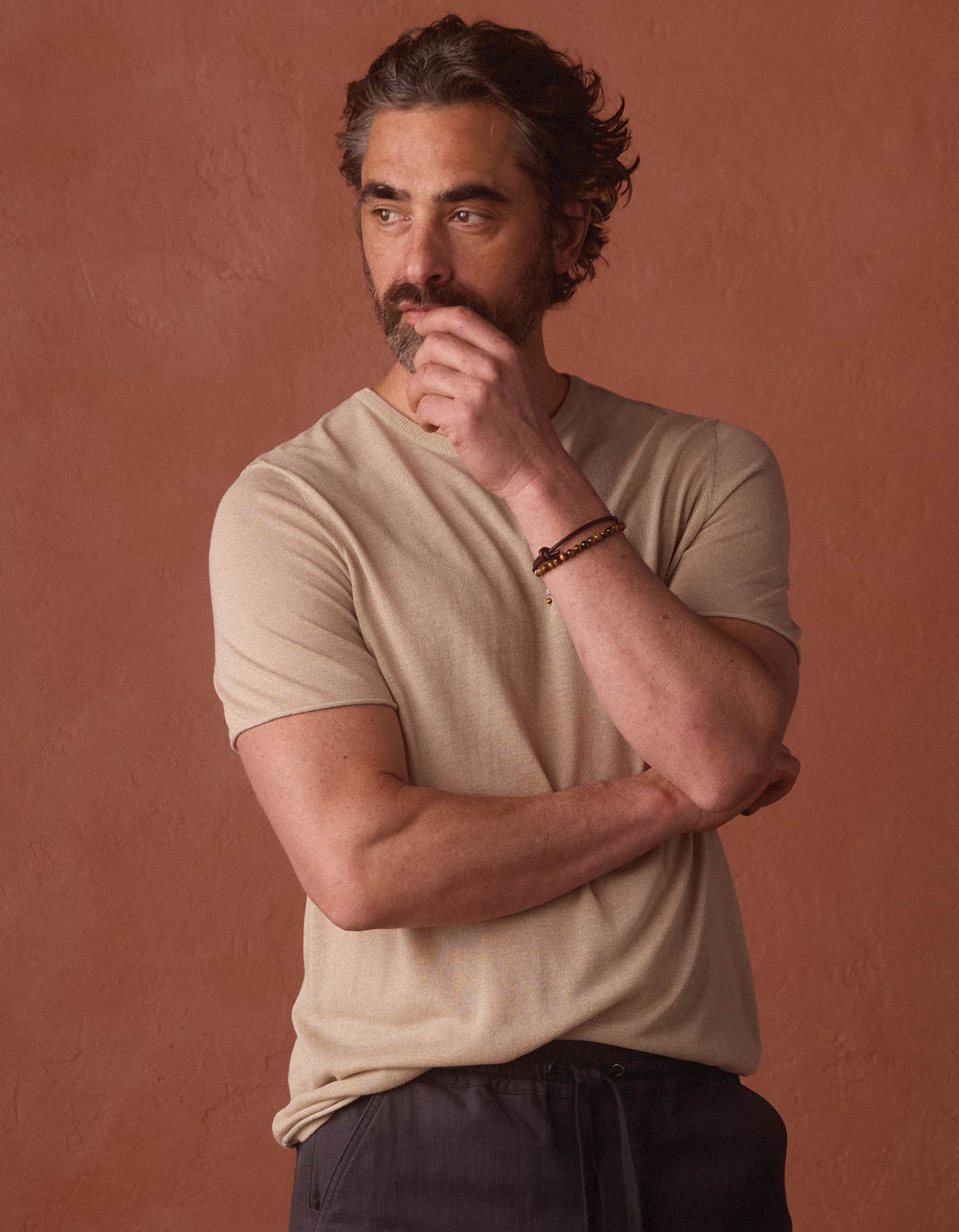 Summer Linen Blend Tee Jute