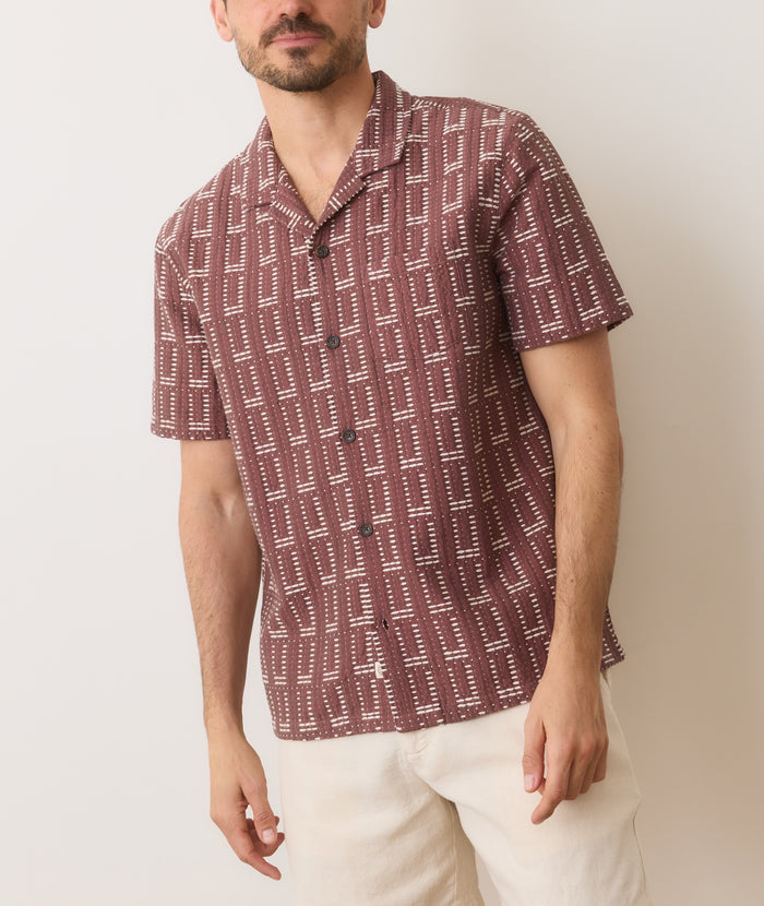 Dobby Resort Shirt Withered Rose
