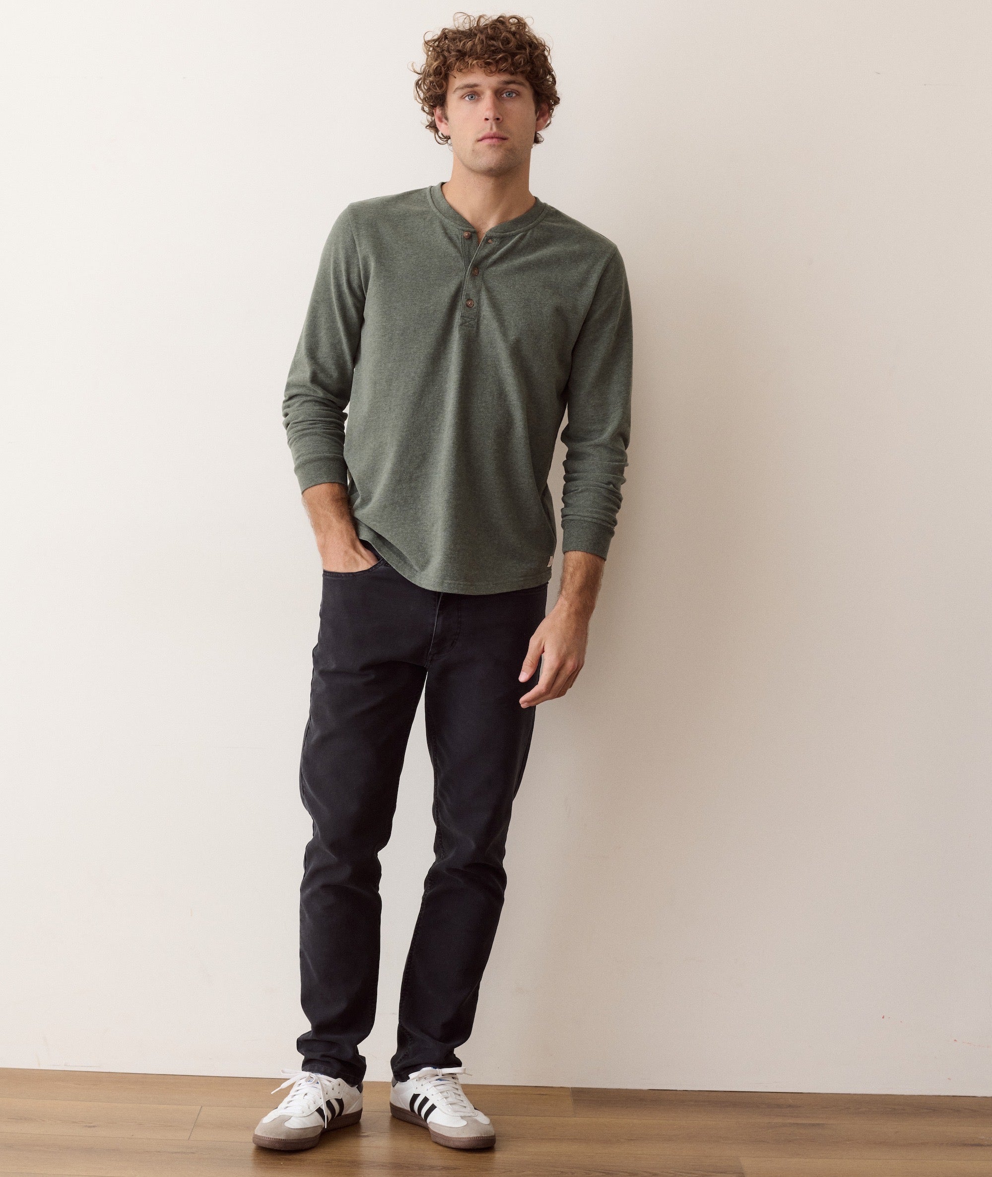 Luxe 250 Henley Balsam Green Heather