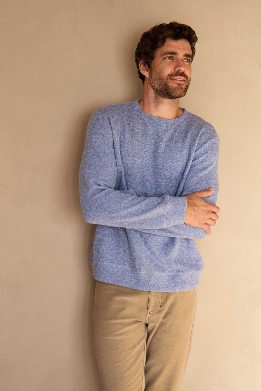 Butch Cashmist Soft Crewneck Blue Heather