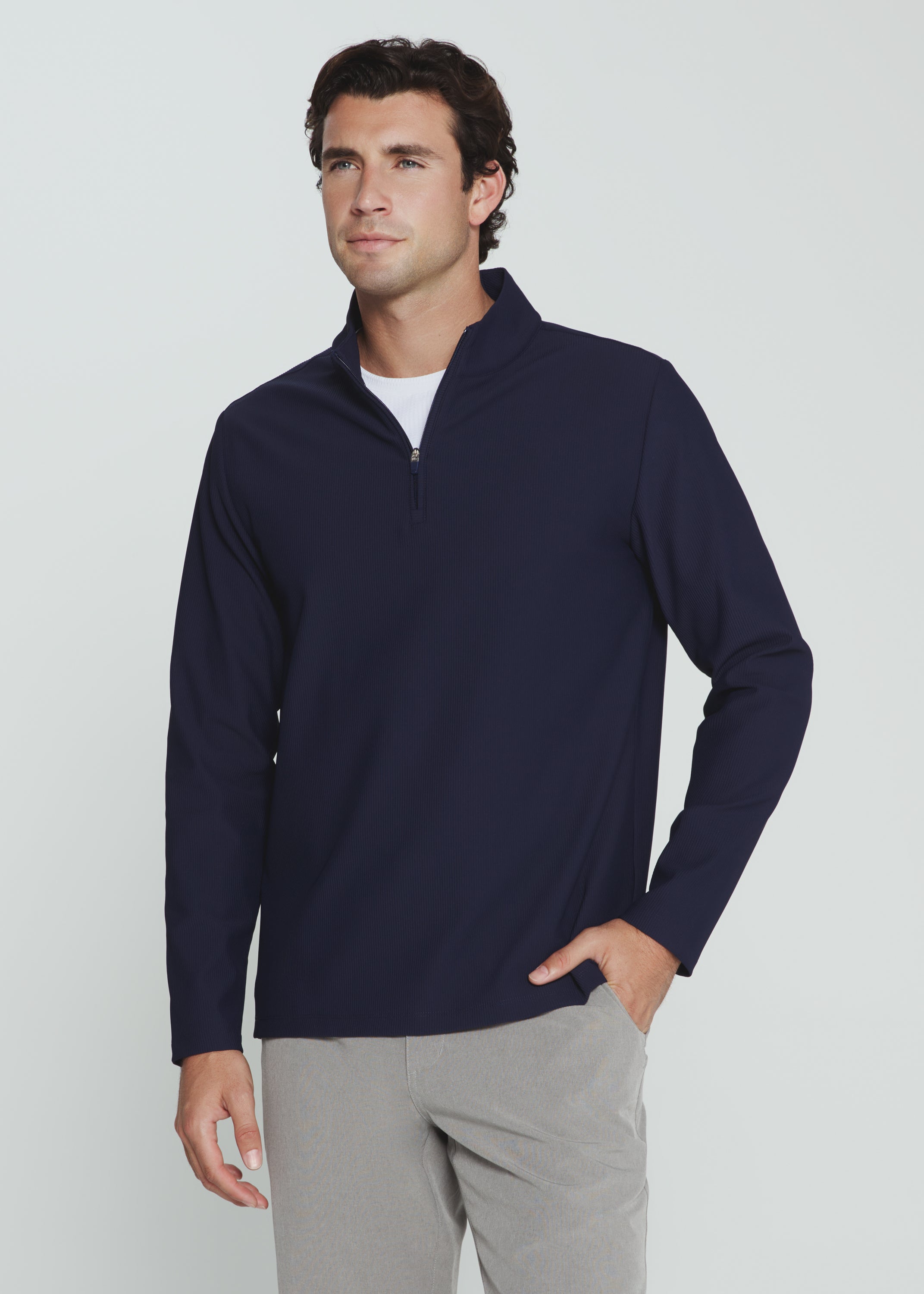 Drift Quarter Zip Pullover Navy
