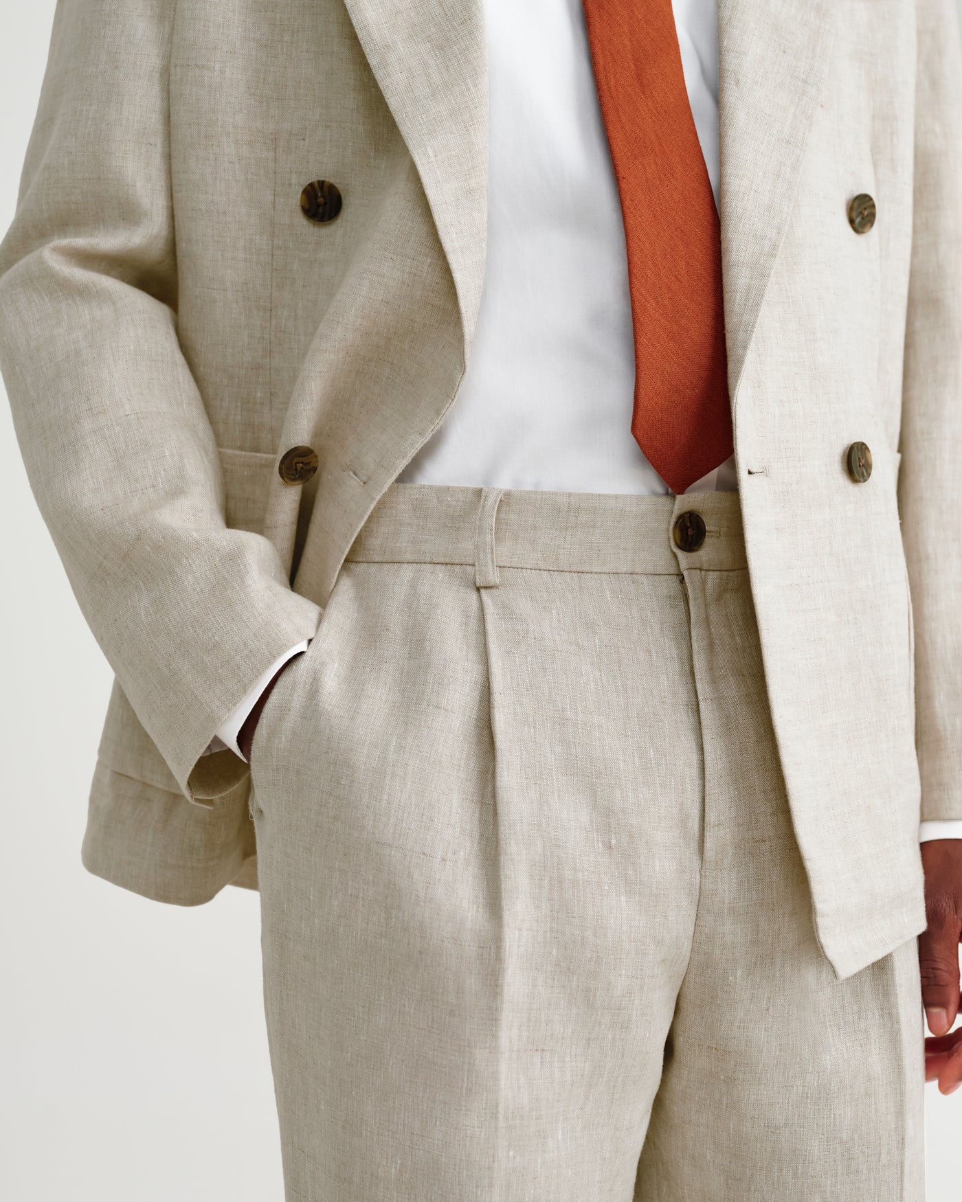 Aubyn Trouser in Linen Natural