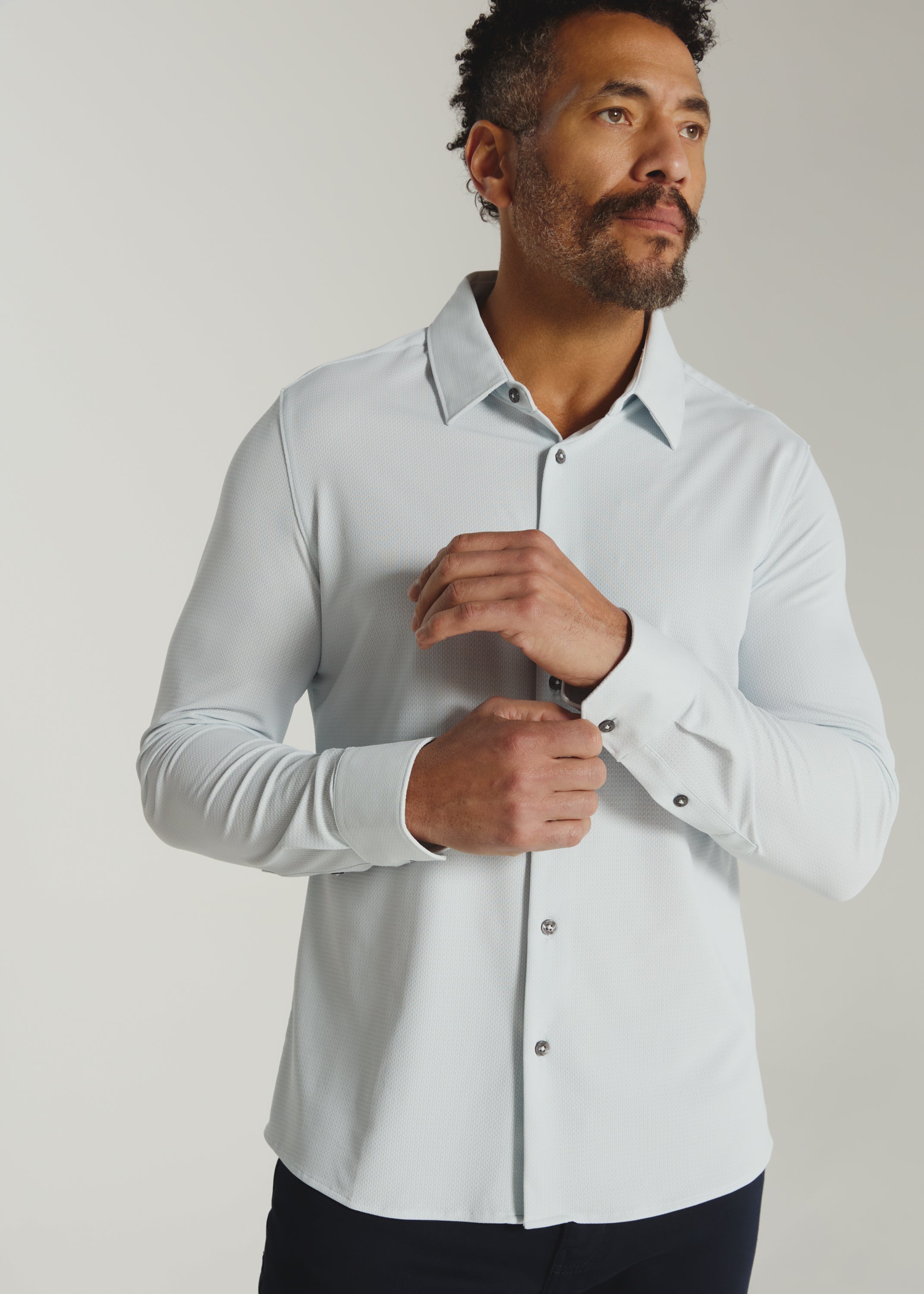 Aldridge Long Sleeve Shirt Ice Blue