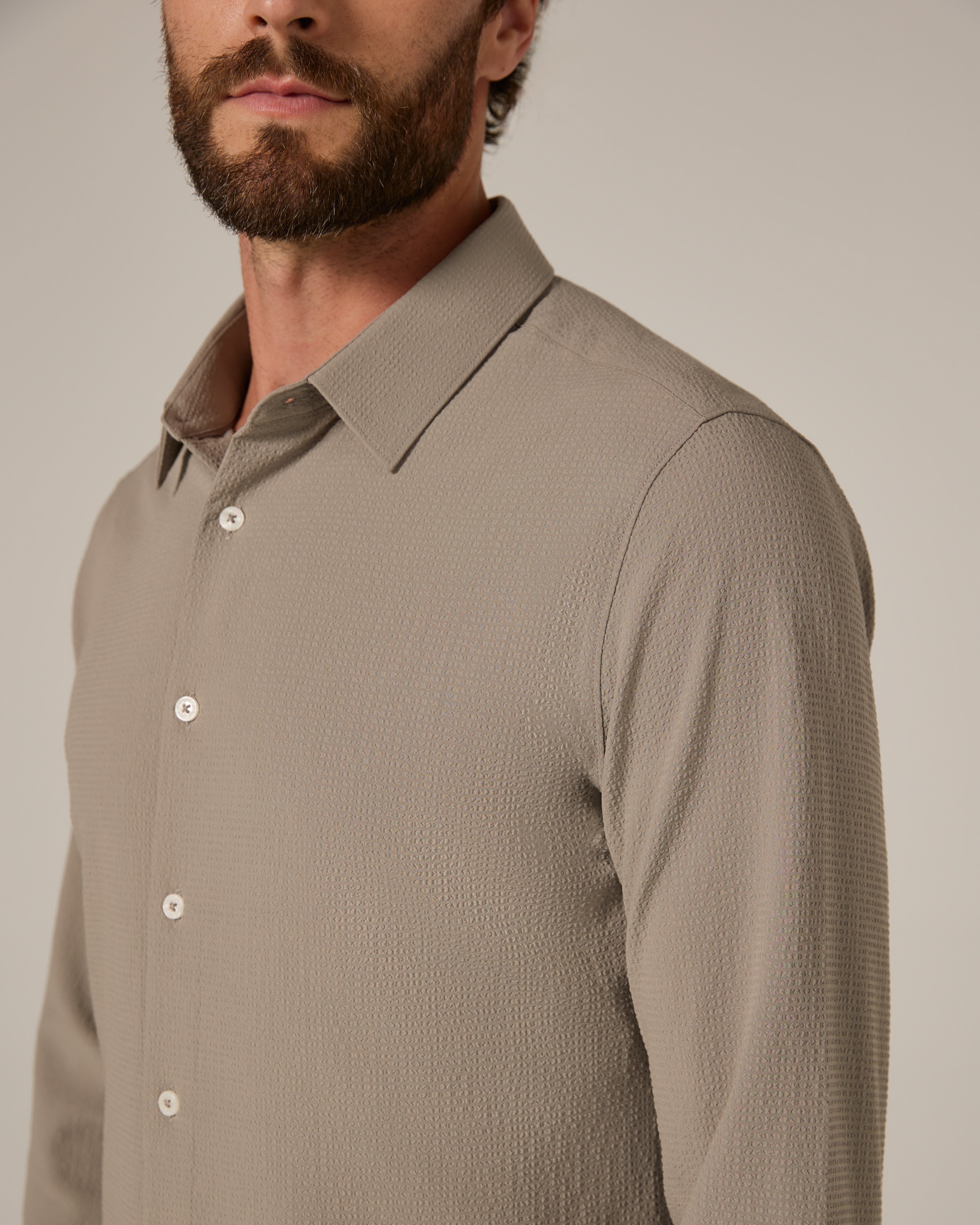 Drayton Long Sleeve Shirt Stone