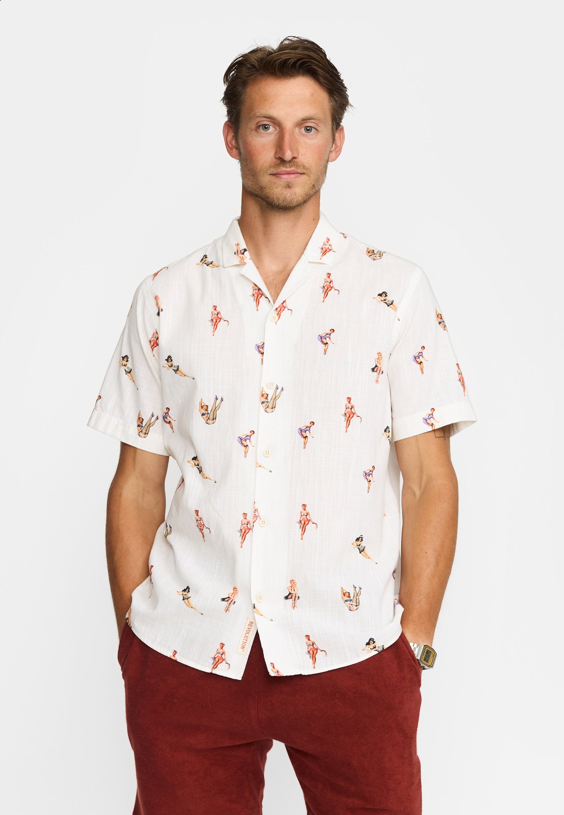 Short-Sleeved Cuban Shirt Off-White
