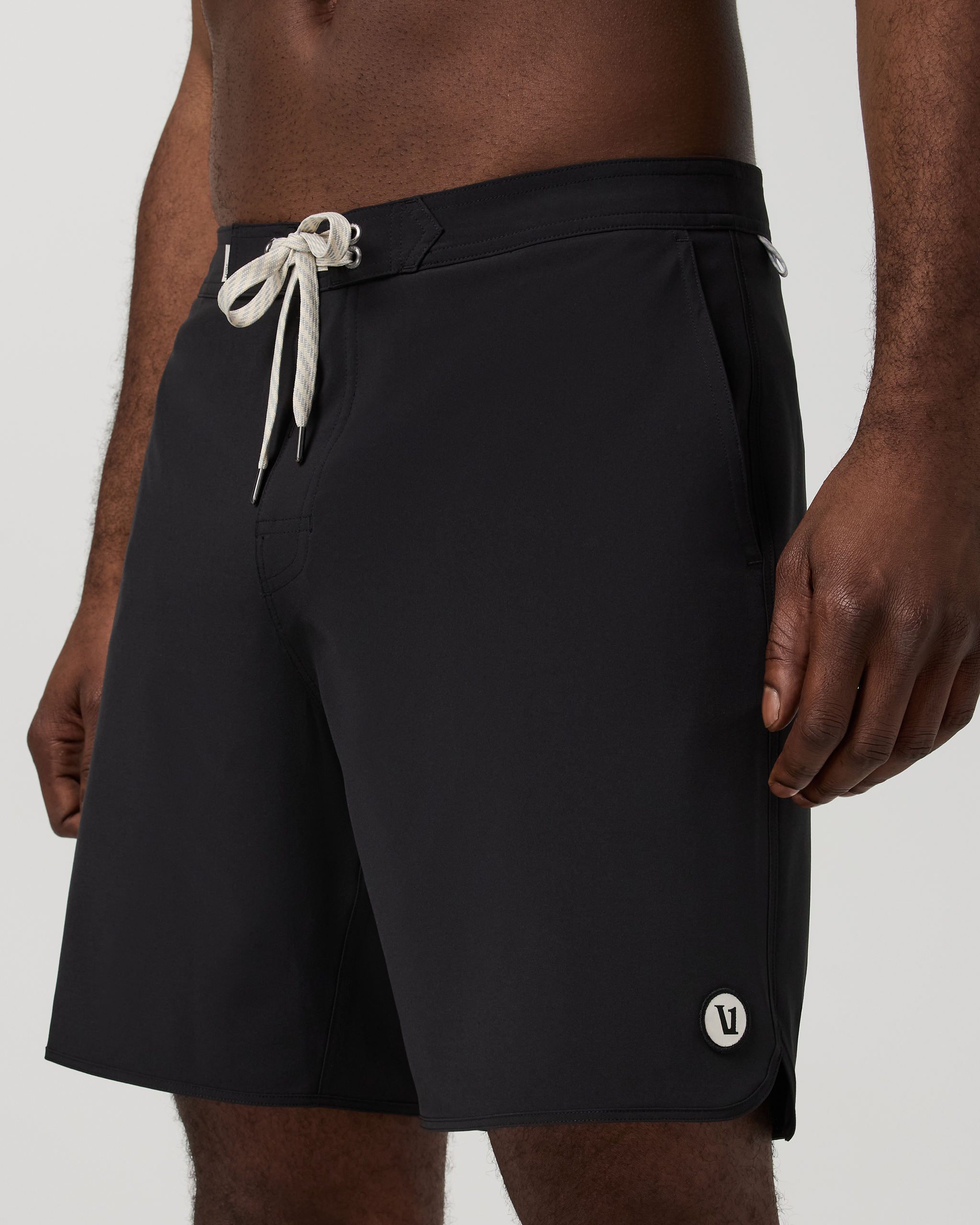 Cruise Boardshort 7" Black Solid Waistband