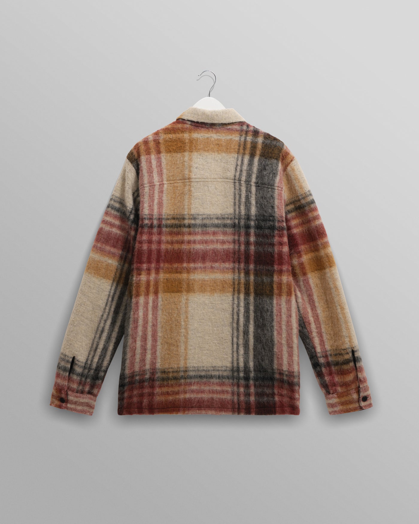 Nolan Overshirt - Wool Blend Check Natural/Multi