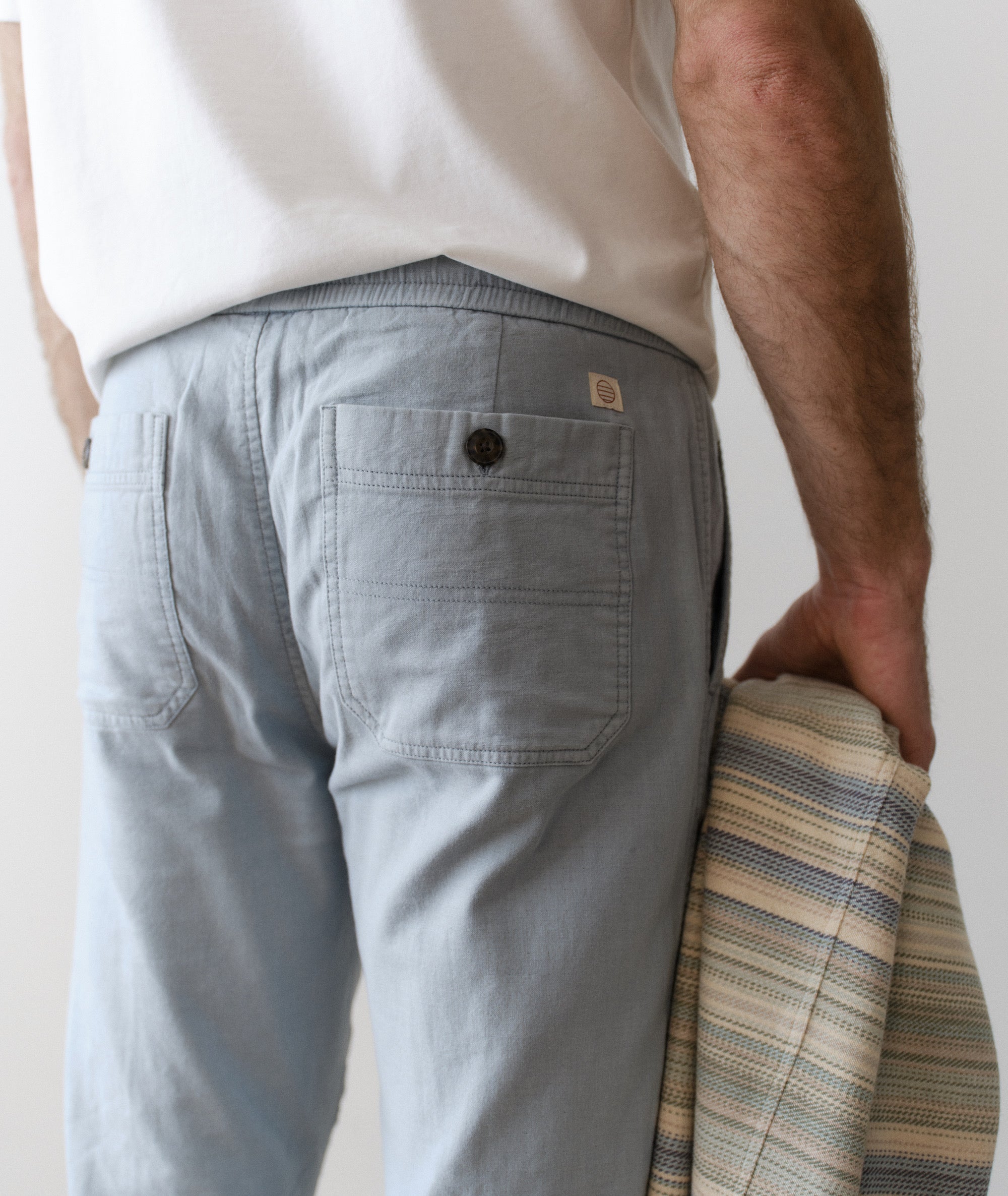 Saturday Slim Straight Stretch Beach Pant Light Blue