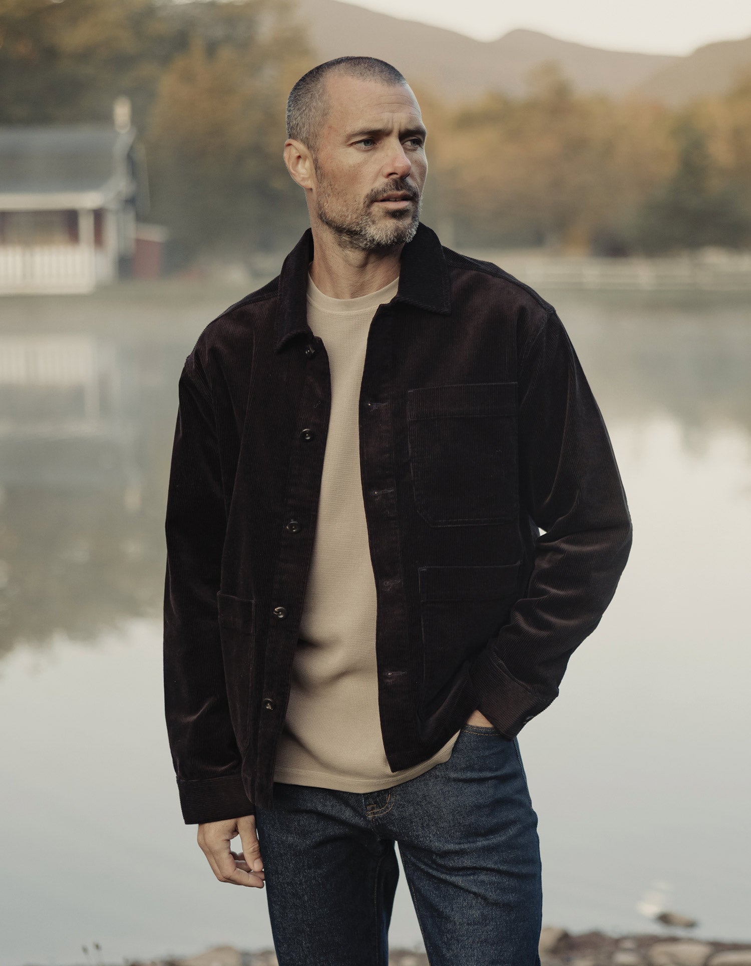 Cord Chore Coat Dark Brown