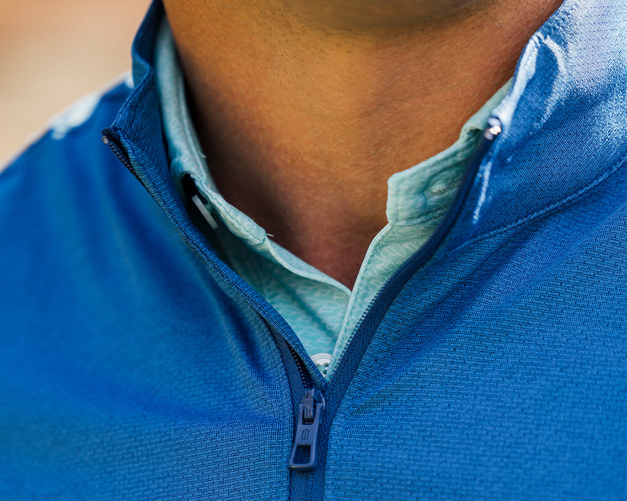 The Bell in Performance Knit Sweatshirt Heather Marlin Blue