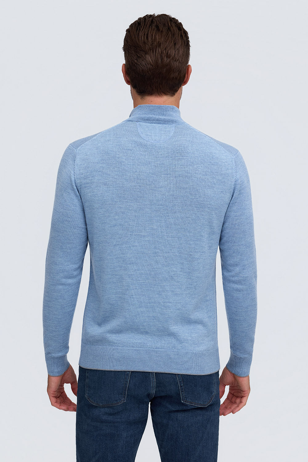 Long Sleeve 1/4 Zip Mock Neck Water