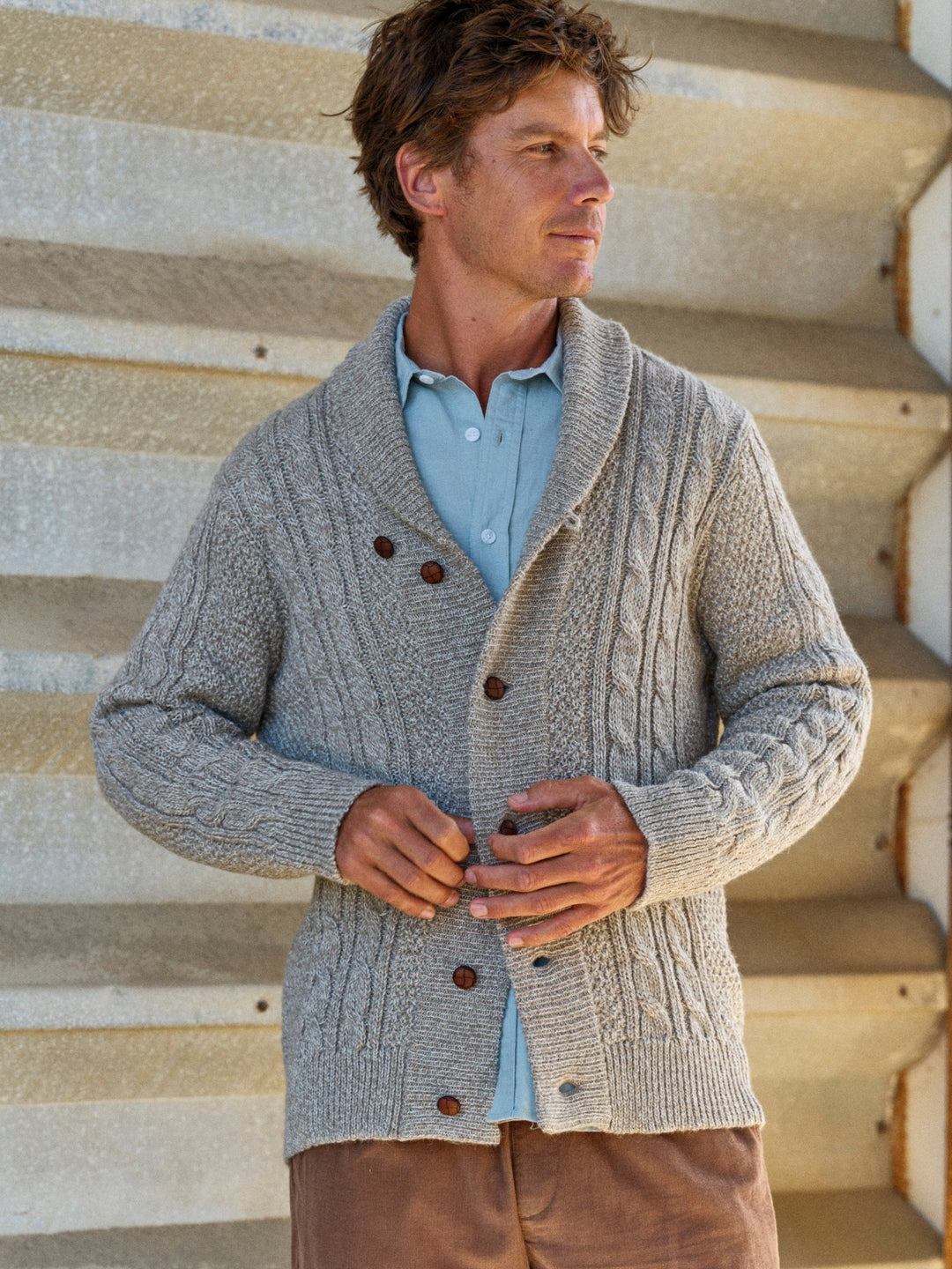 Jeffrey Cardigan Sweater Natural