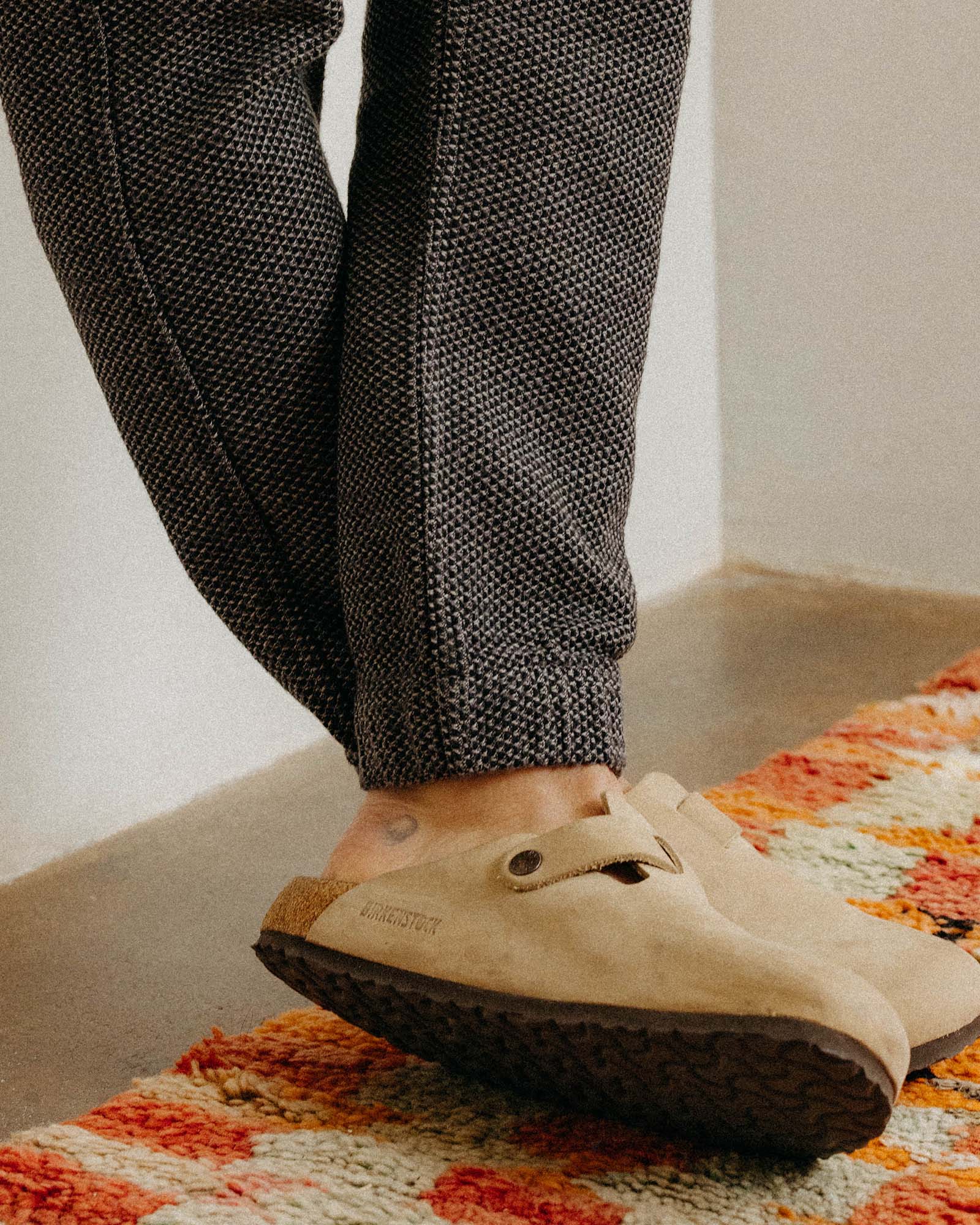 The Apres Pant in Sashiko Coal