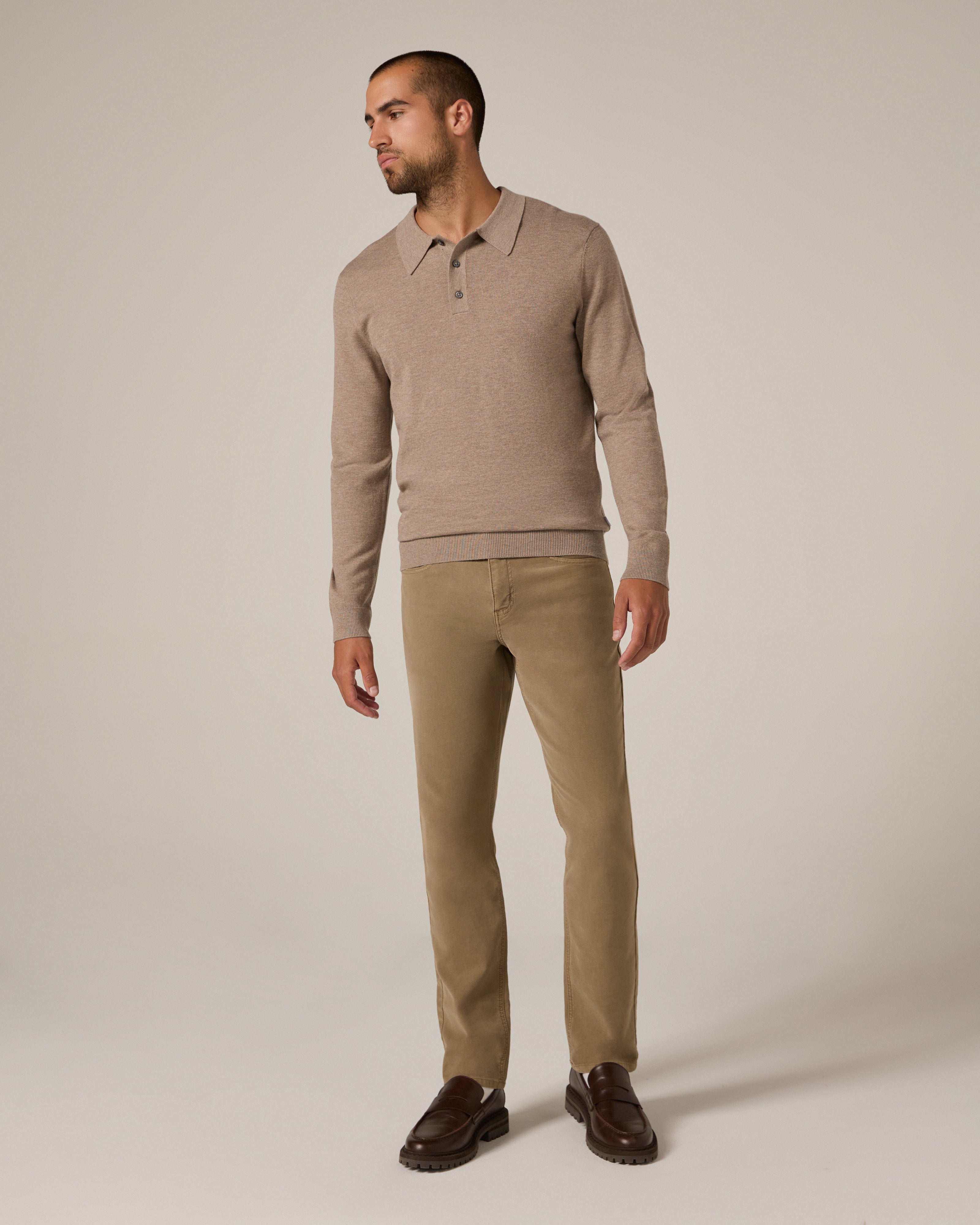 Belford Sweater Polo Beige Melange