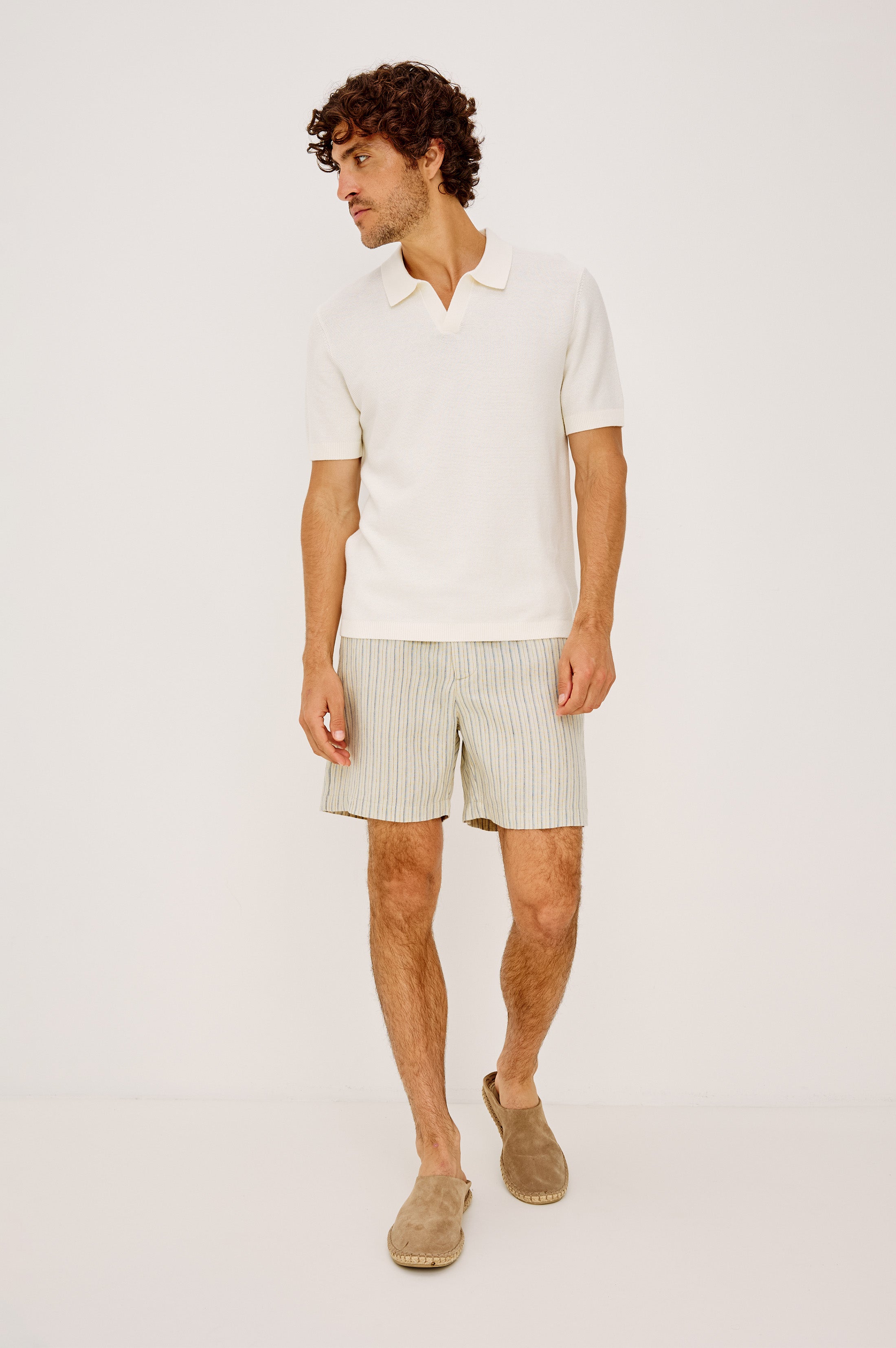 Baker Knit Polo Ivory