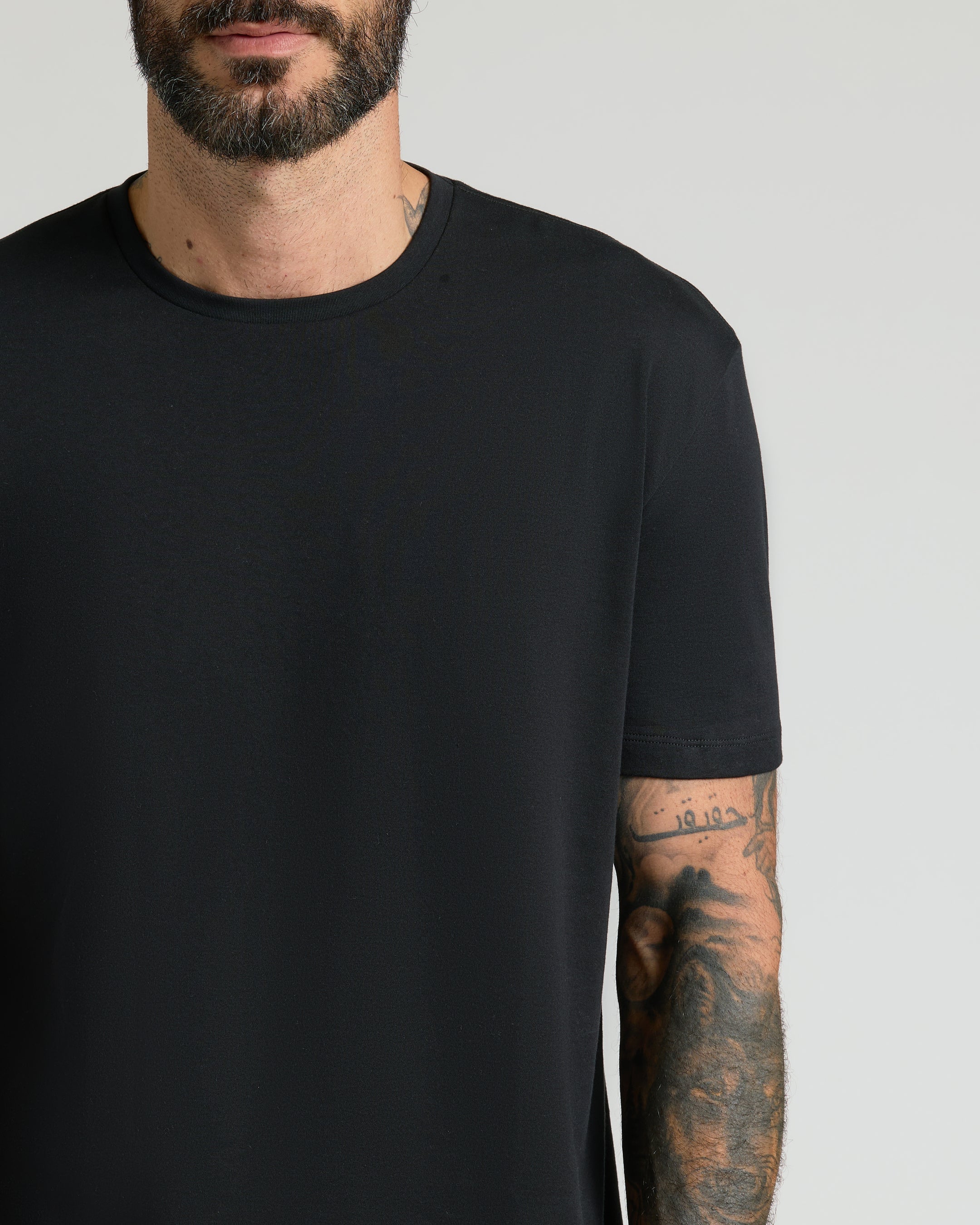 Classic Pima Crew Black