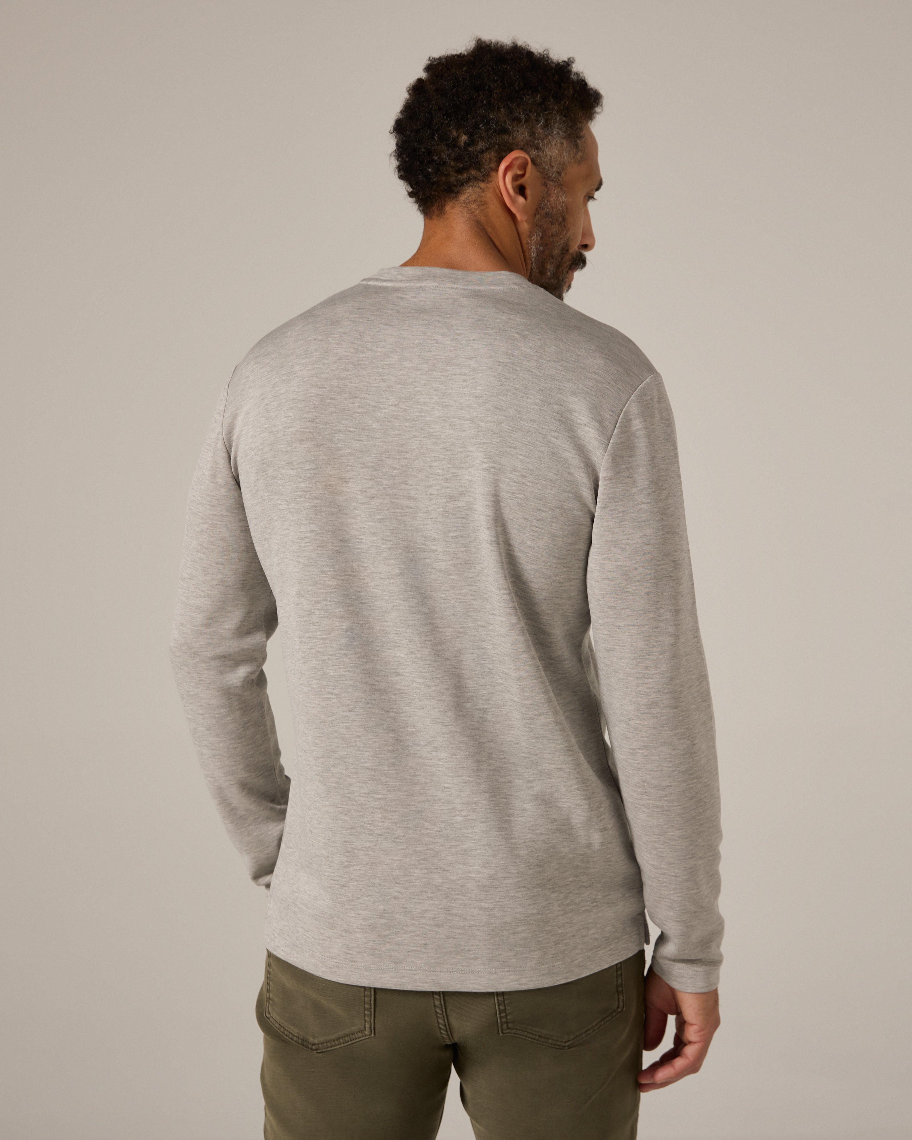 Rev Long Sleeve Modal Tee Heather Grey
