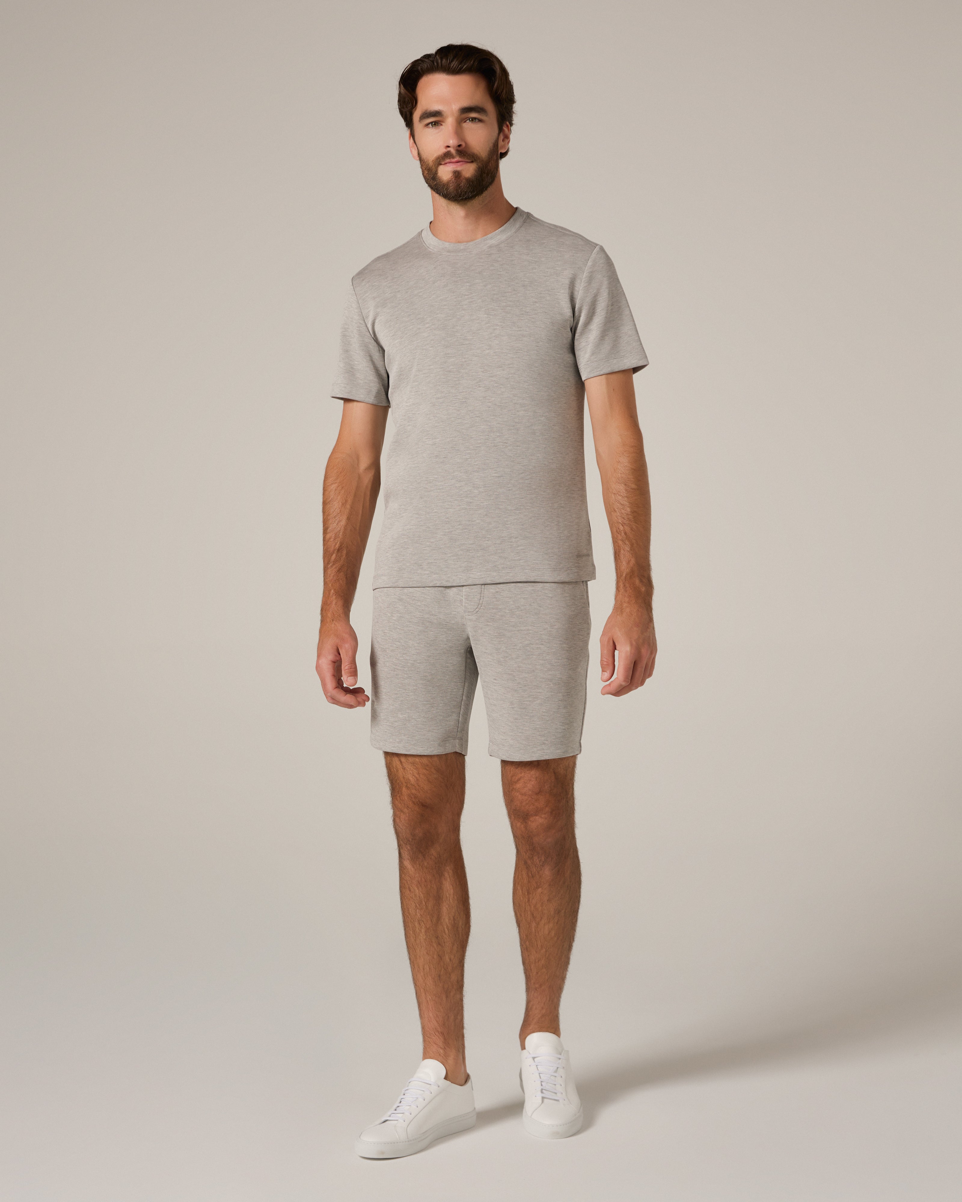 Rev Short Sleeve Modal Tee Heather Grey