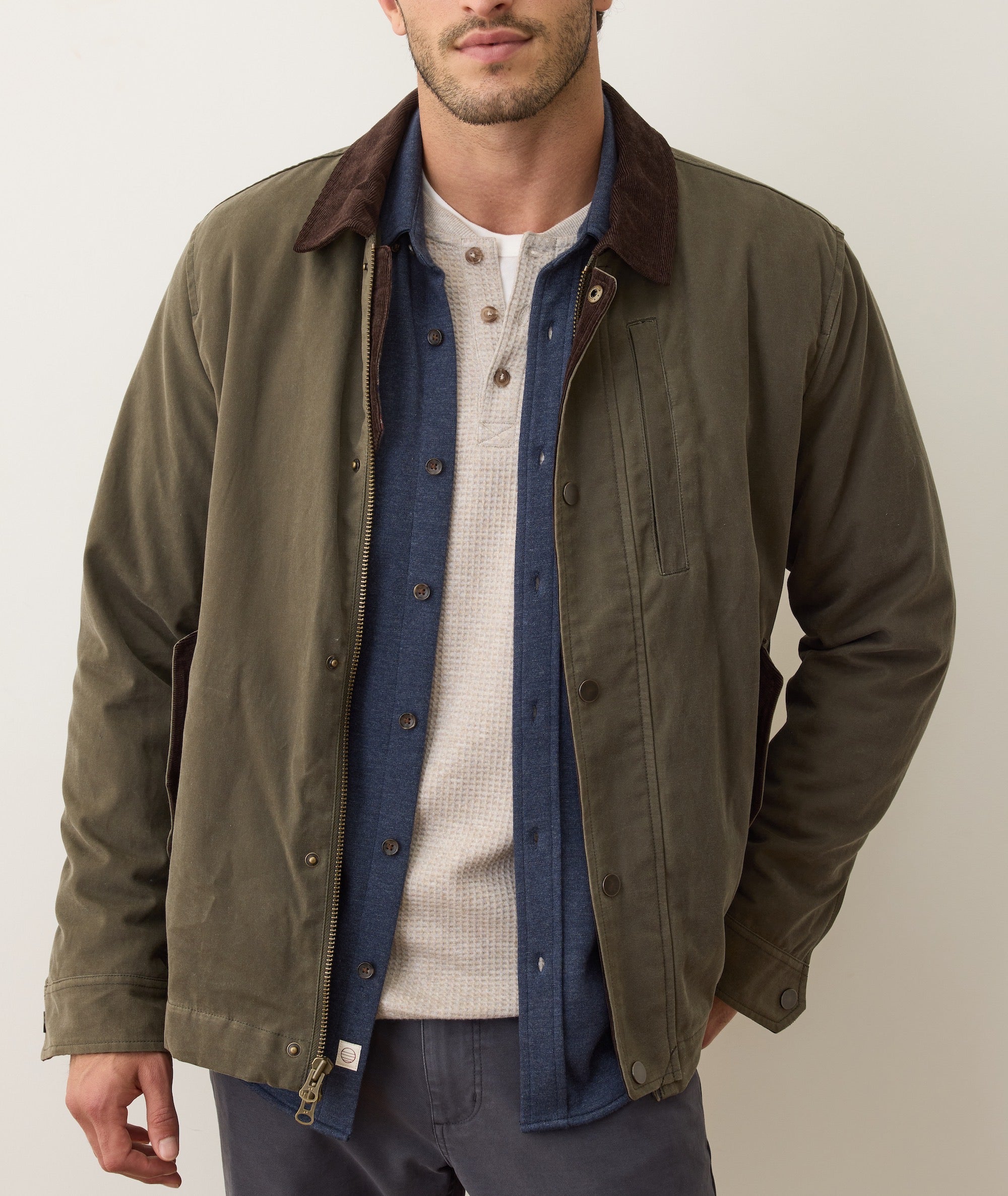Weston Wax Canvas Barn Jacket Olive