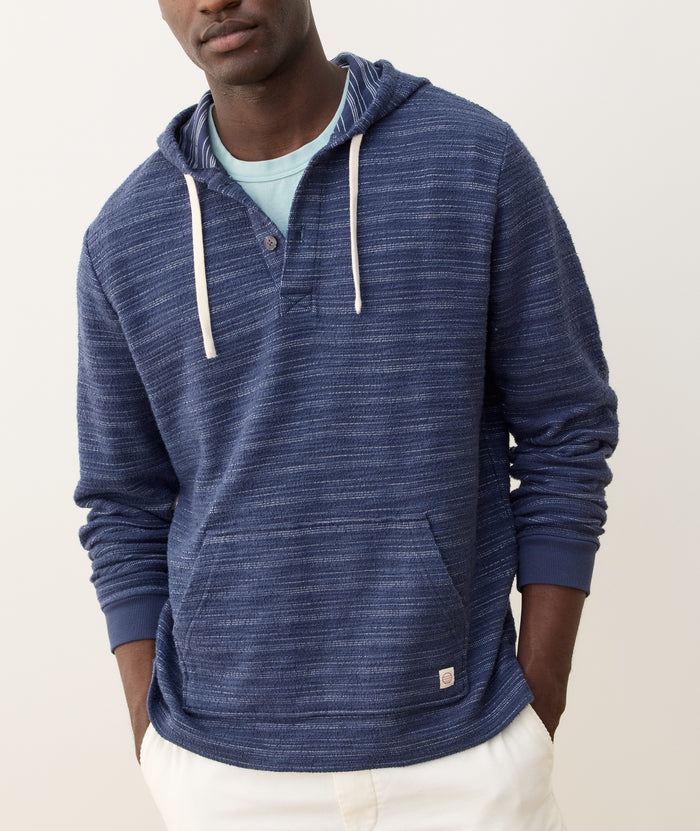 Portola Beach Hoodie Navy/Natural Stripe