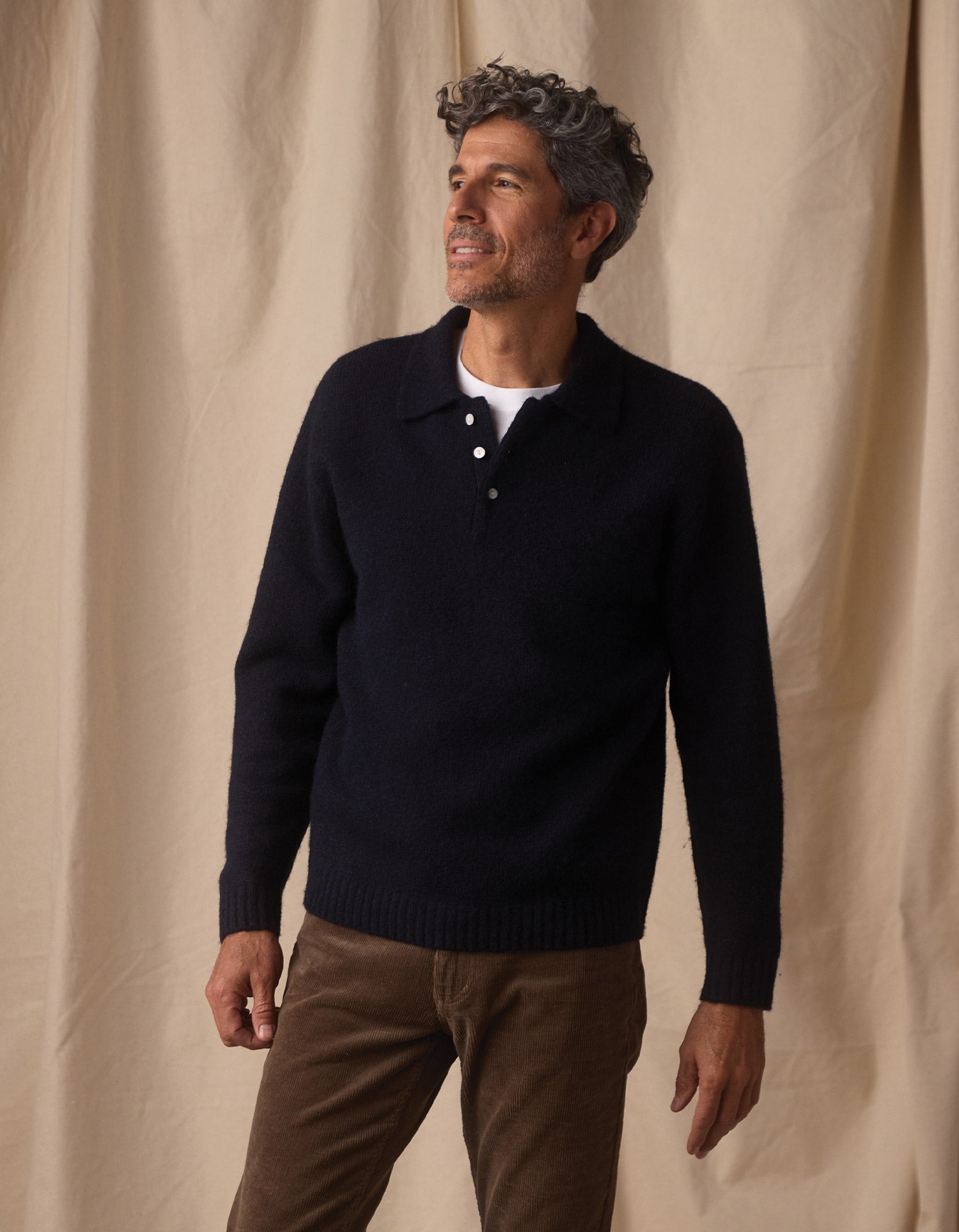 Homebound Polo Sweater Navy