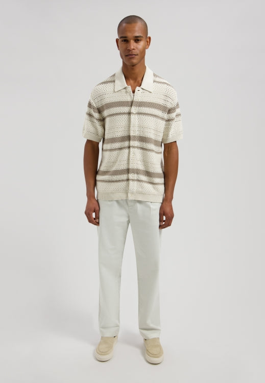 Mica Shortsleeve Knit Shirt Silver Birch
