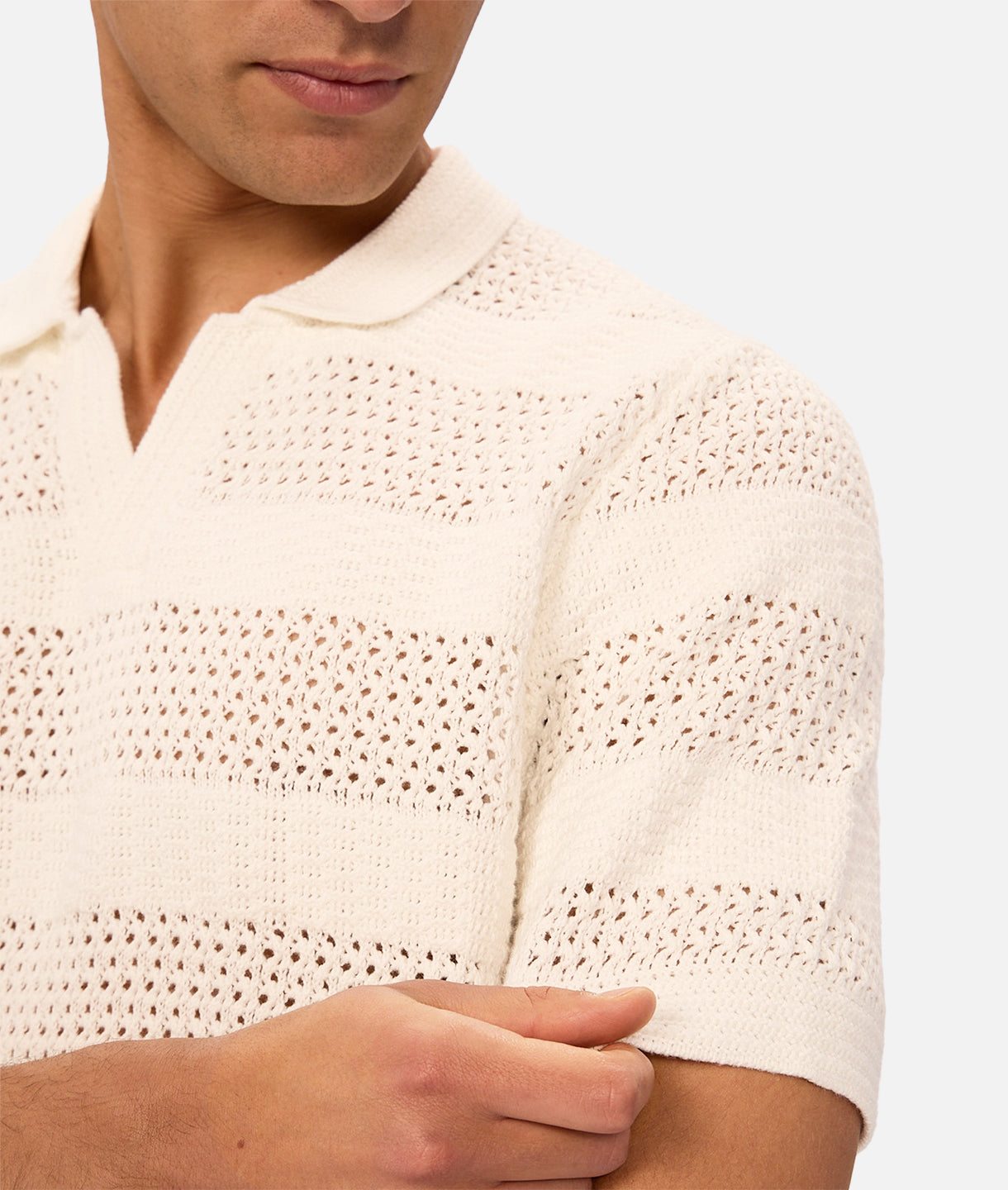 The Menorca Solid Polo Creme