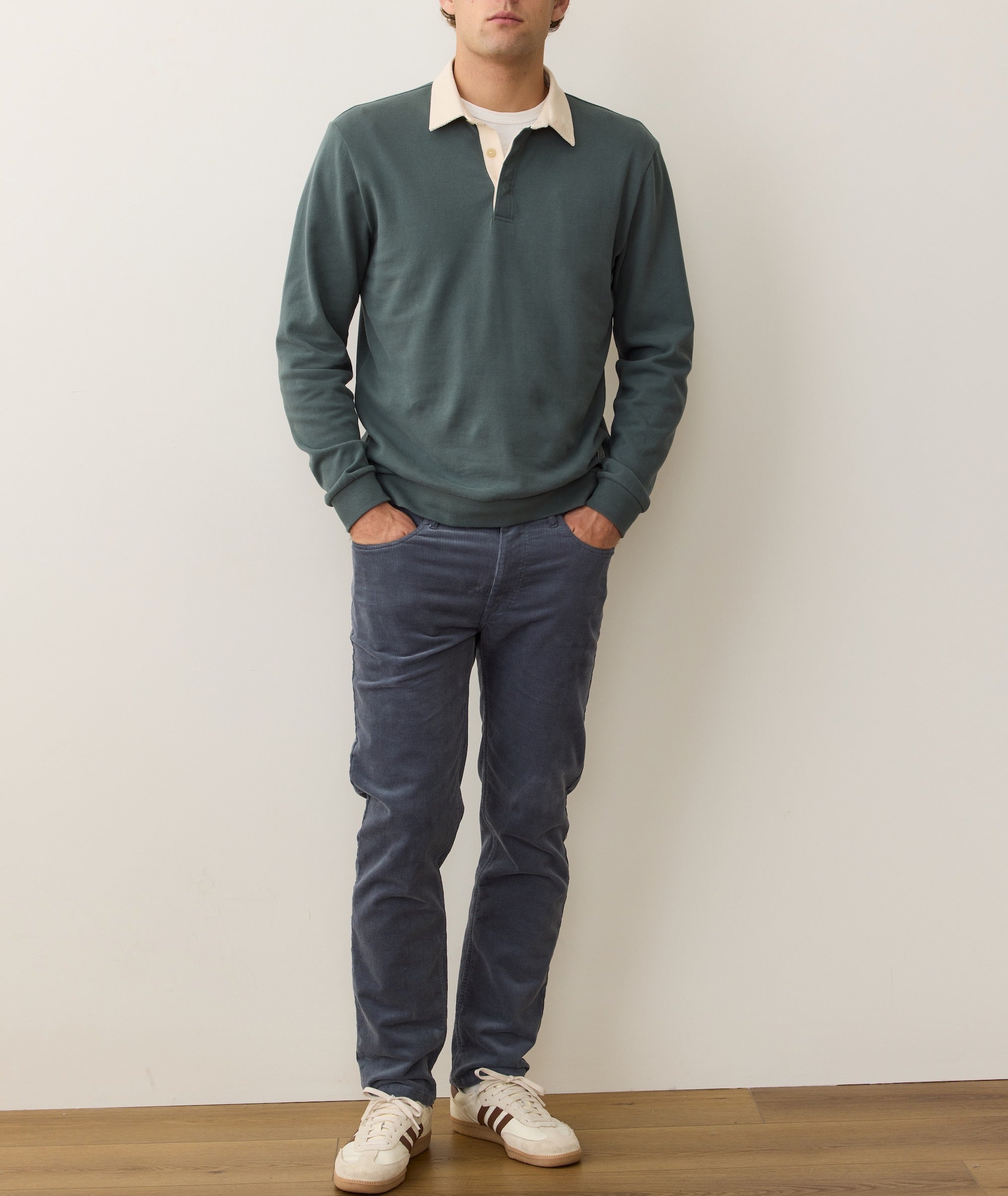 Sueded Rugby Polo Balsam Green