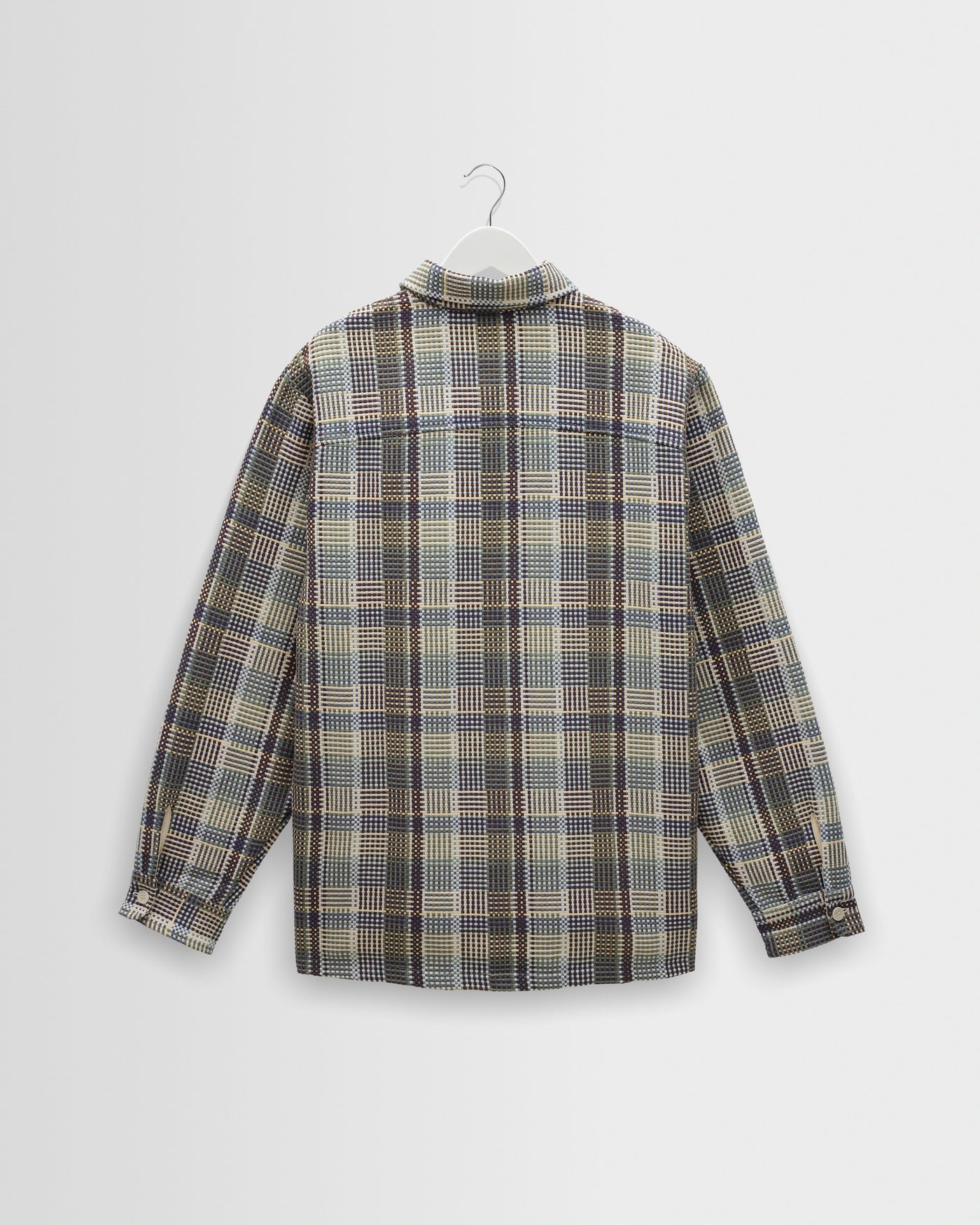 Whiting Overshirt in Basket Weave Blue/Green