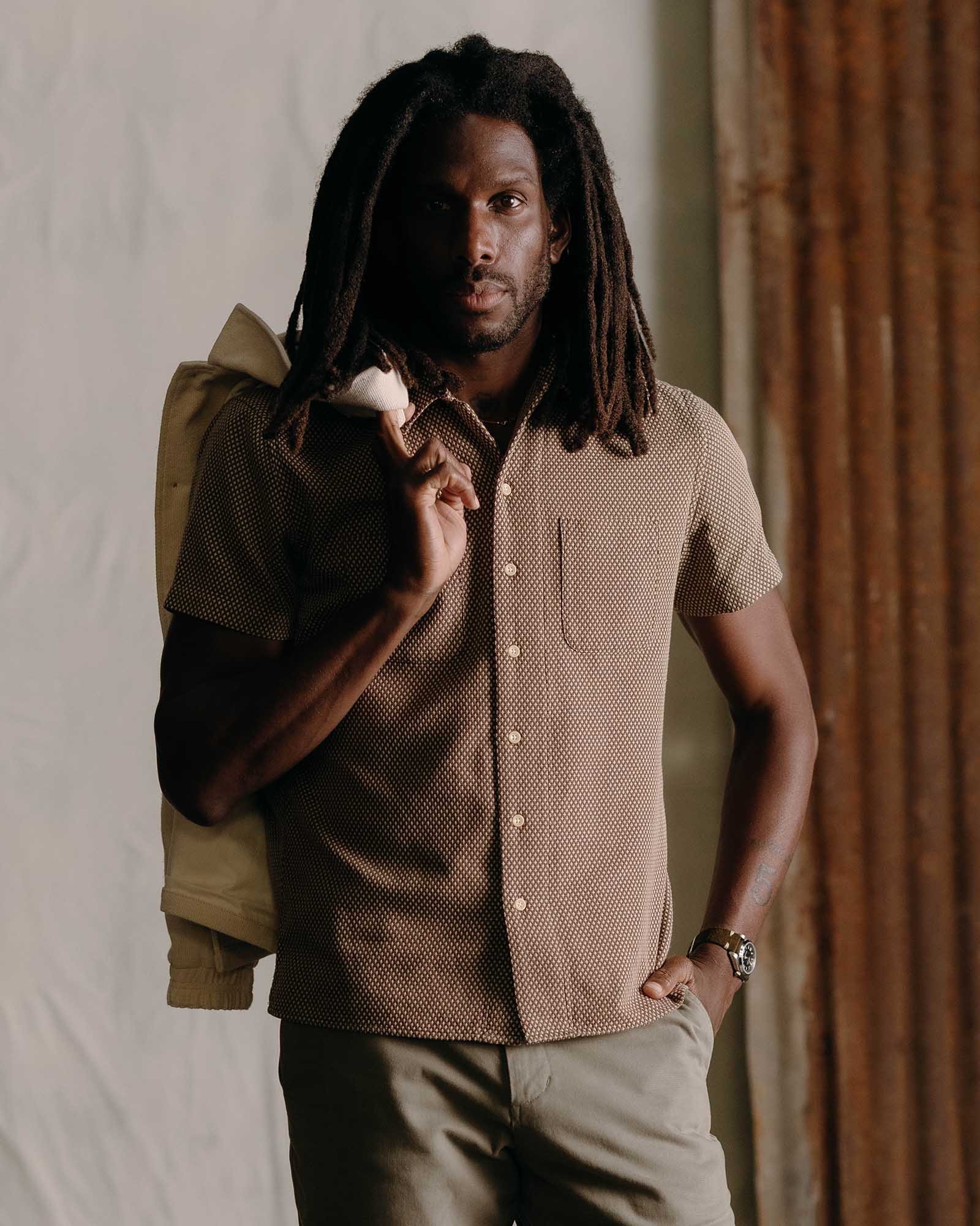 The Conrad Shirt Cocoa Dobby