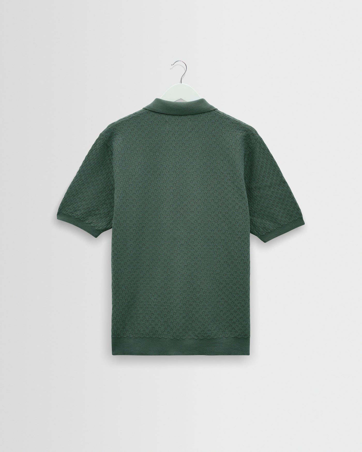 Naples Polo in Retro Diamond Cotton Sea Green
