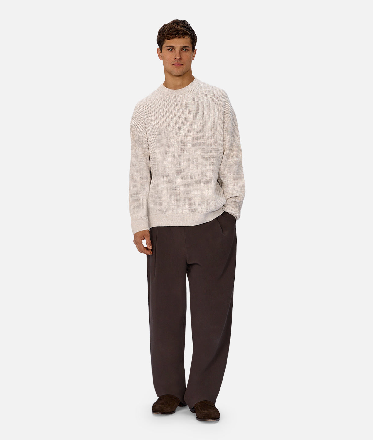 The Greenwood Knit Stone/Wheat Marl