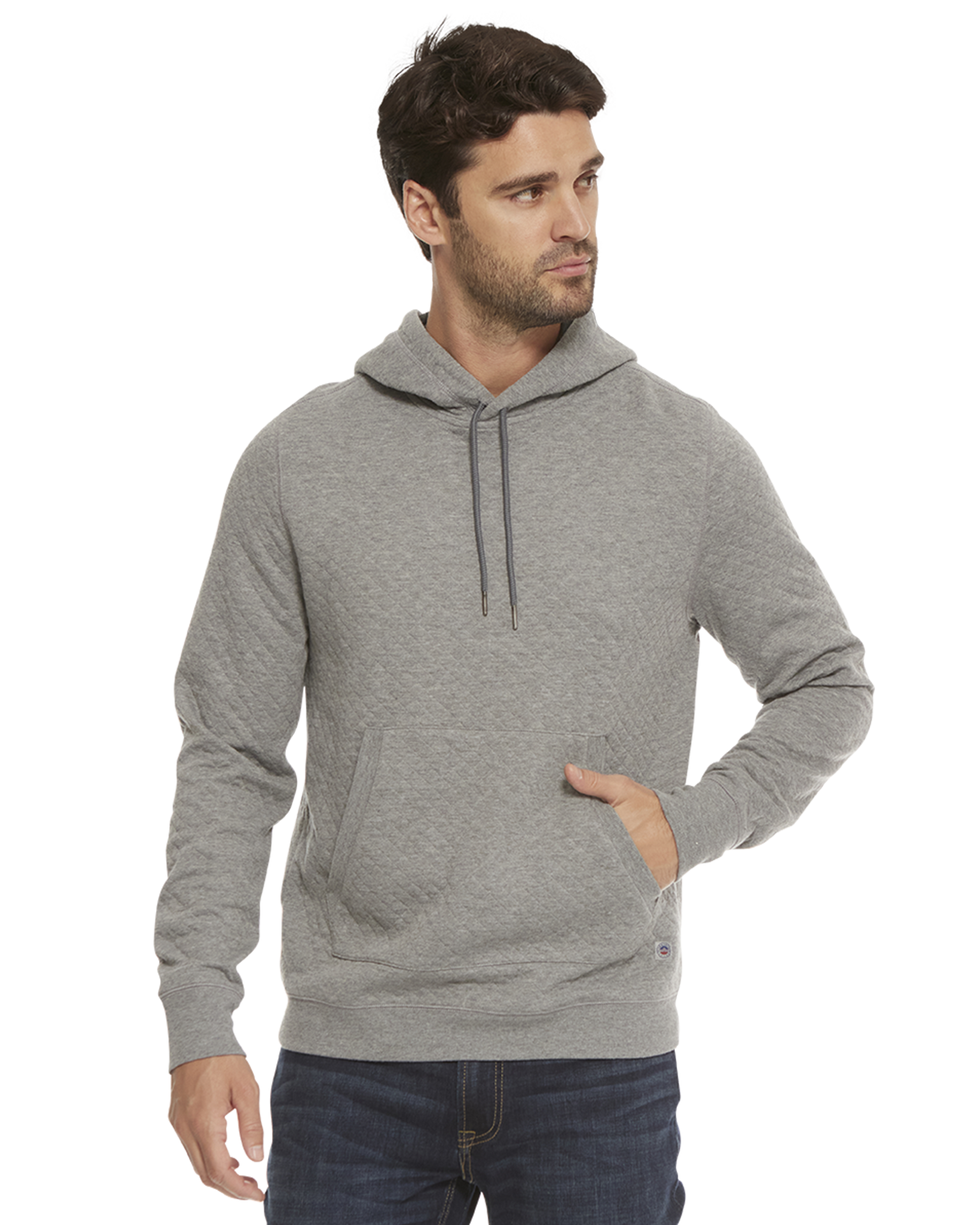 Bradner Quilted Hoodie Grey Heather