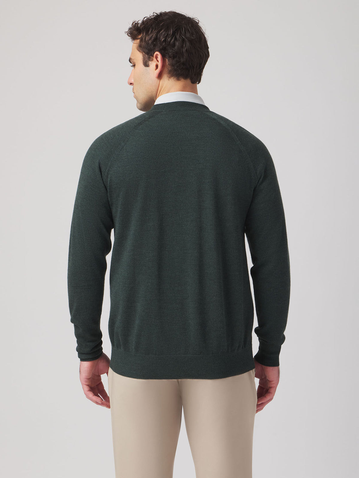 3D Merino Wool Crew Deep Forest