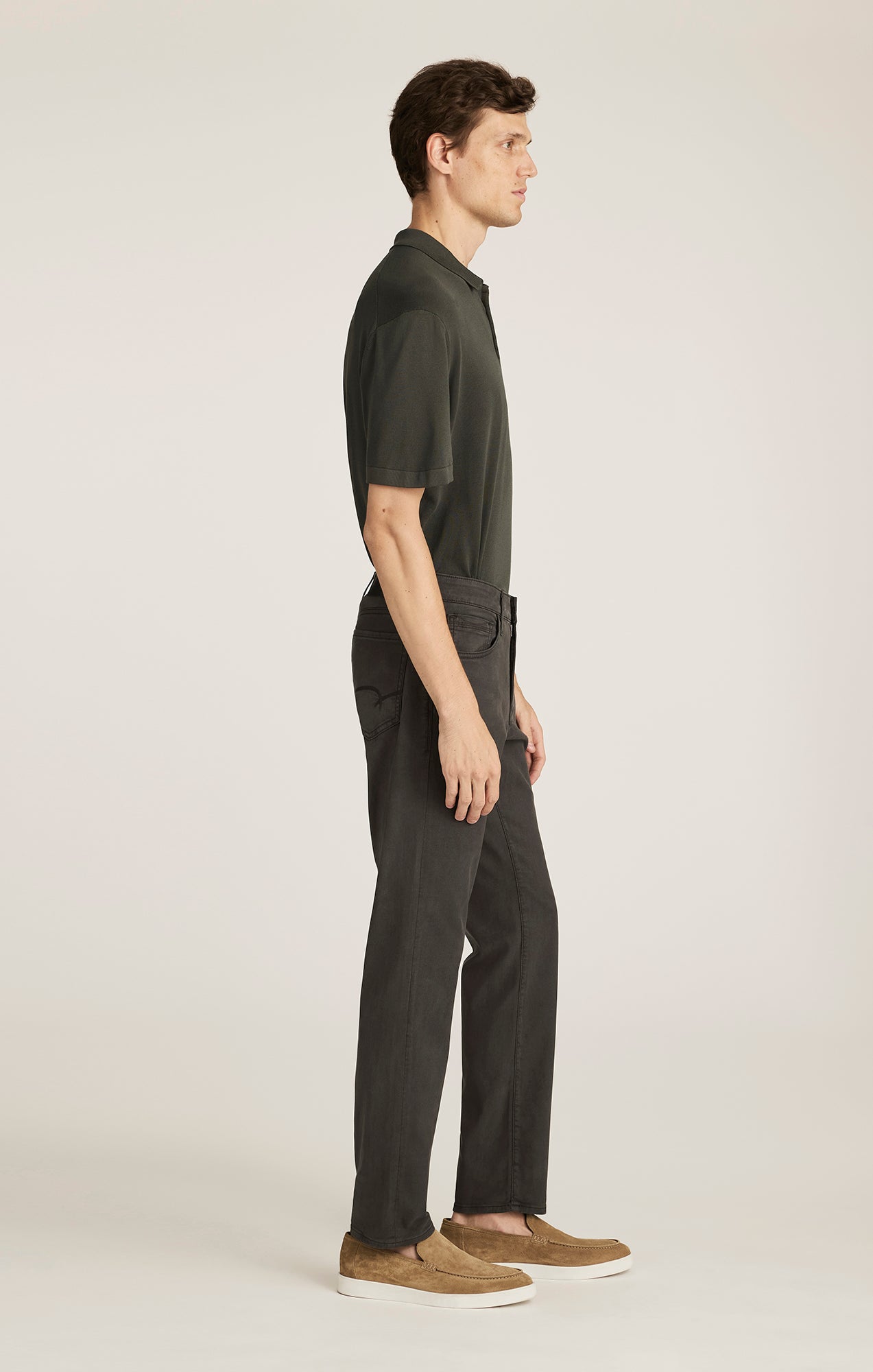 Steve Athletic Fit Ash Luxe Twill