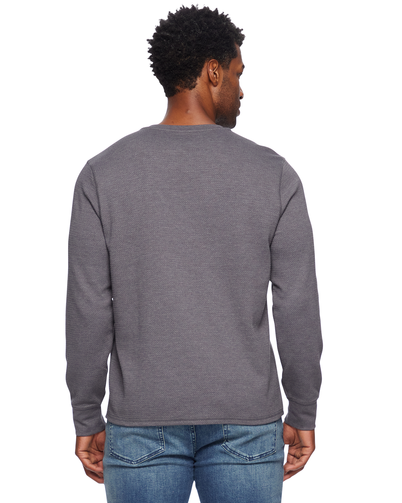 Chatsworth Soft Waffle Henley Charcoal Heather