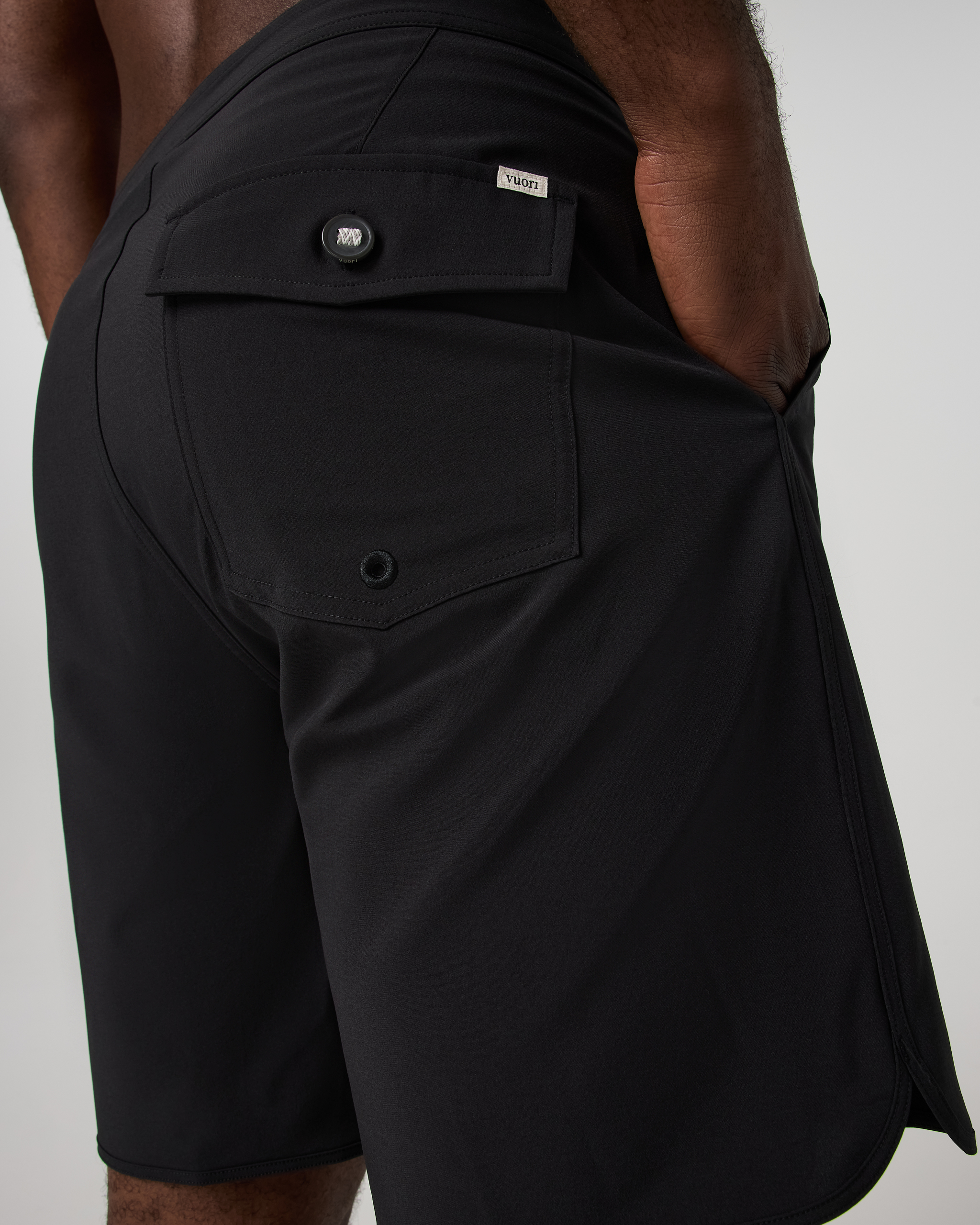 Cruise Boardshort 7" Black Solid Waistband