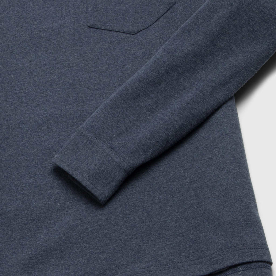 Cary Fleece Polo Navy Heather