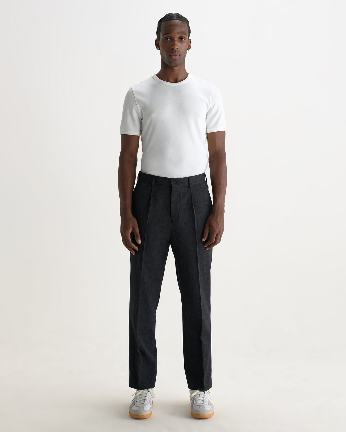 Aubyn Trouser Wool Blend Two Tone Charcoal