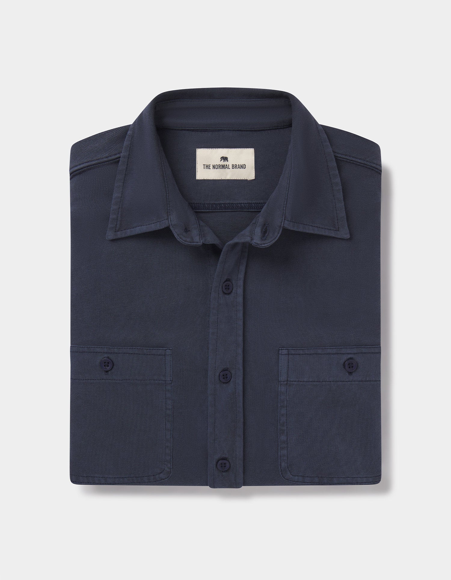 Lennox Jersey Button Up Navy