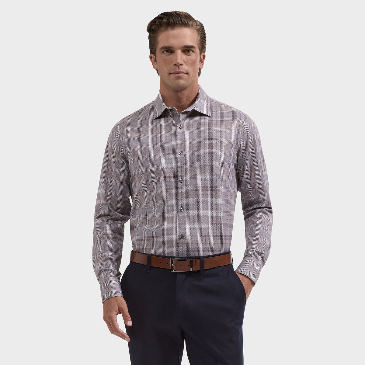 OOOHCotton James Long Sleeve Shirt Burgundy