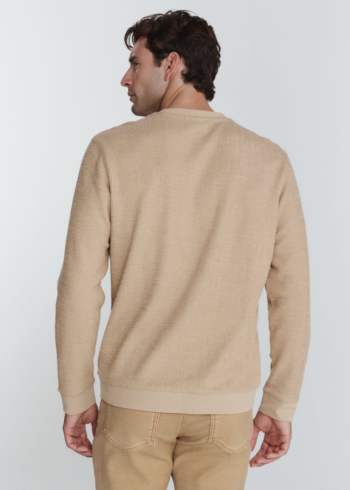 Monterey Oversized Textured Sweatshirt Tan
