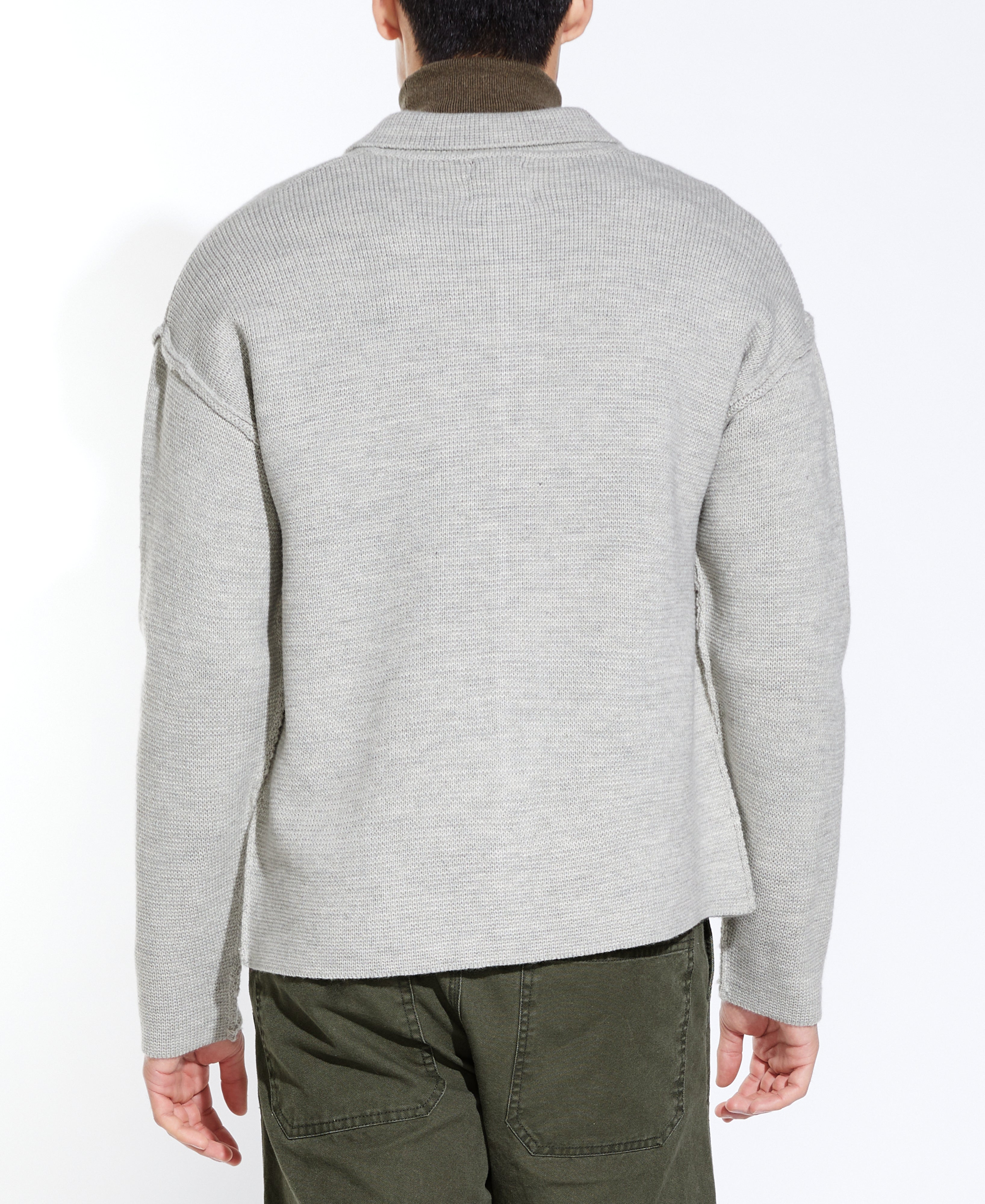 Beaton Double Knit Shirt Jacket Heather Light Grey