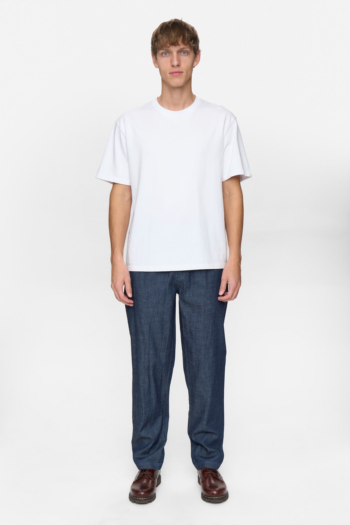 Akjan Chambray Pants Sky Captain